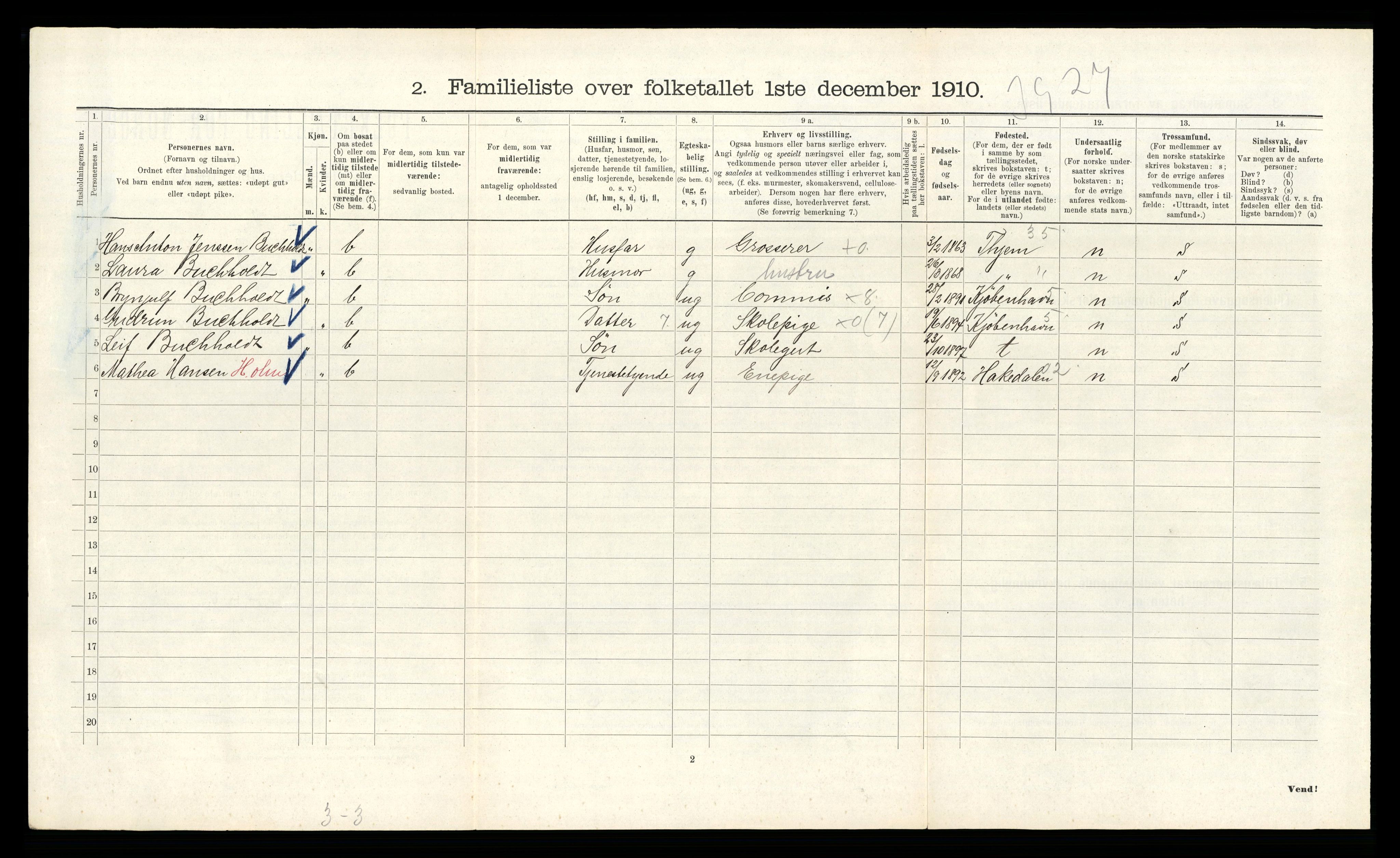 RA, 1910 census for Kristiania, 1910, p. 27632