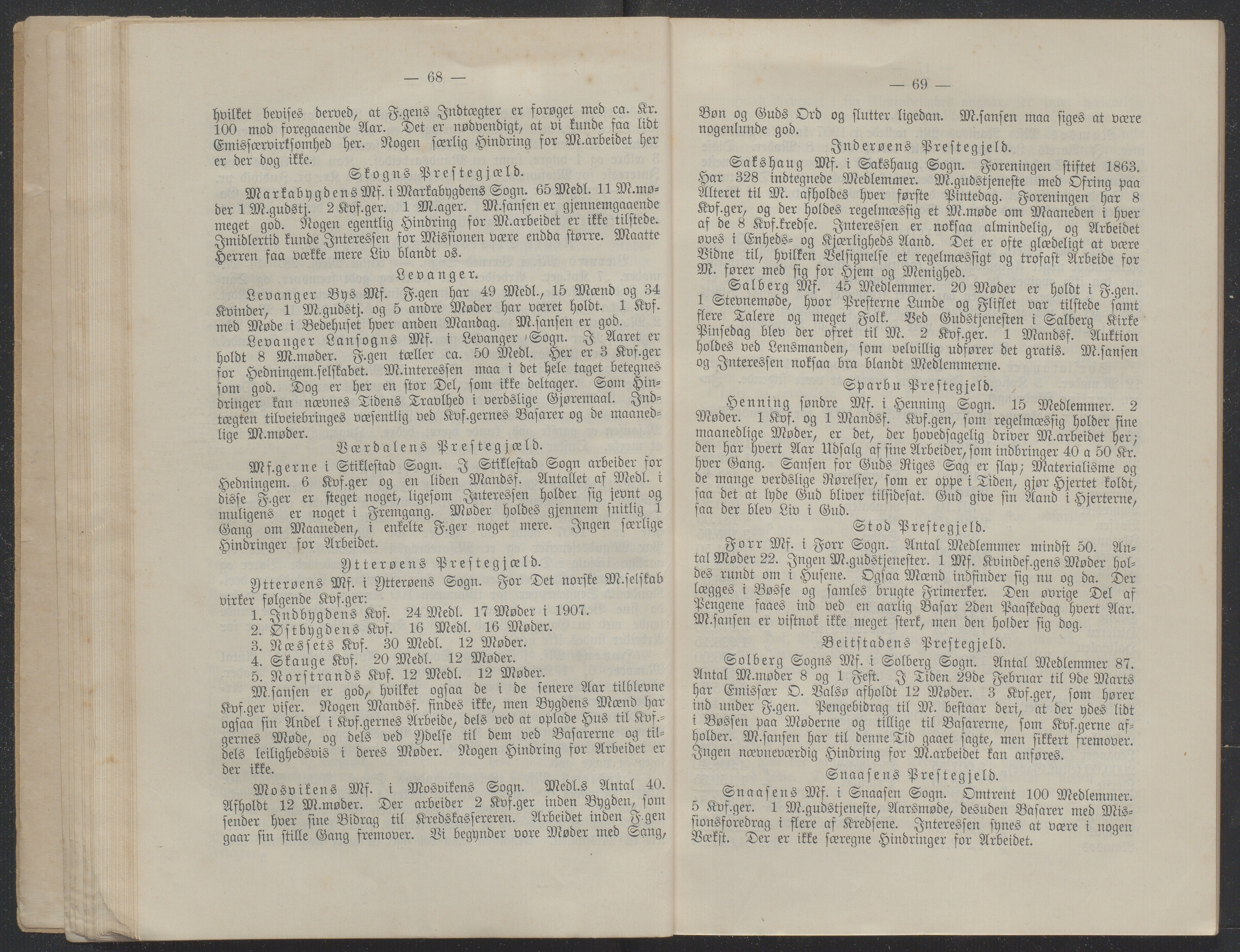 Det Norske Misjonsselskap - hovedadministrasjonen, VID/MA-A-1045/D/Db/Dba/L0340/0008: Beretninger, Bøker, Skrifter o.l   / Årsberetninger. Heftet. 66. , 1907, p. 68-69