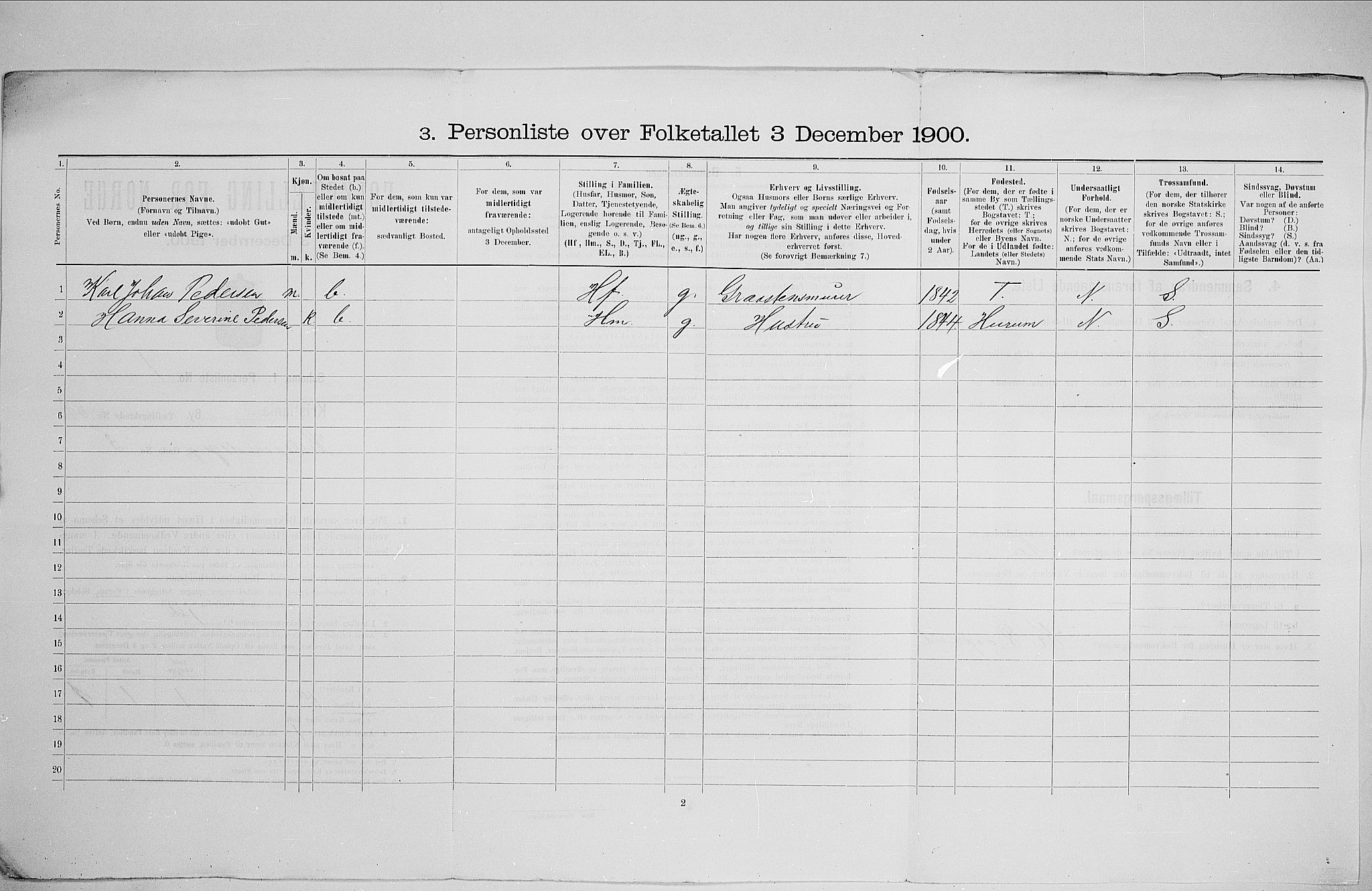 SAO, 1900 census for Kristiania, 1900, p. 47307