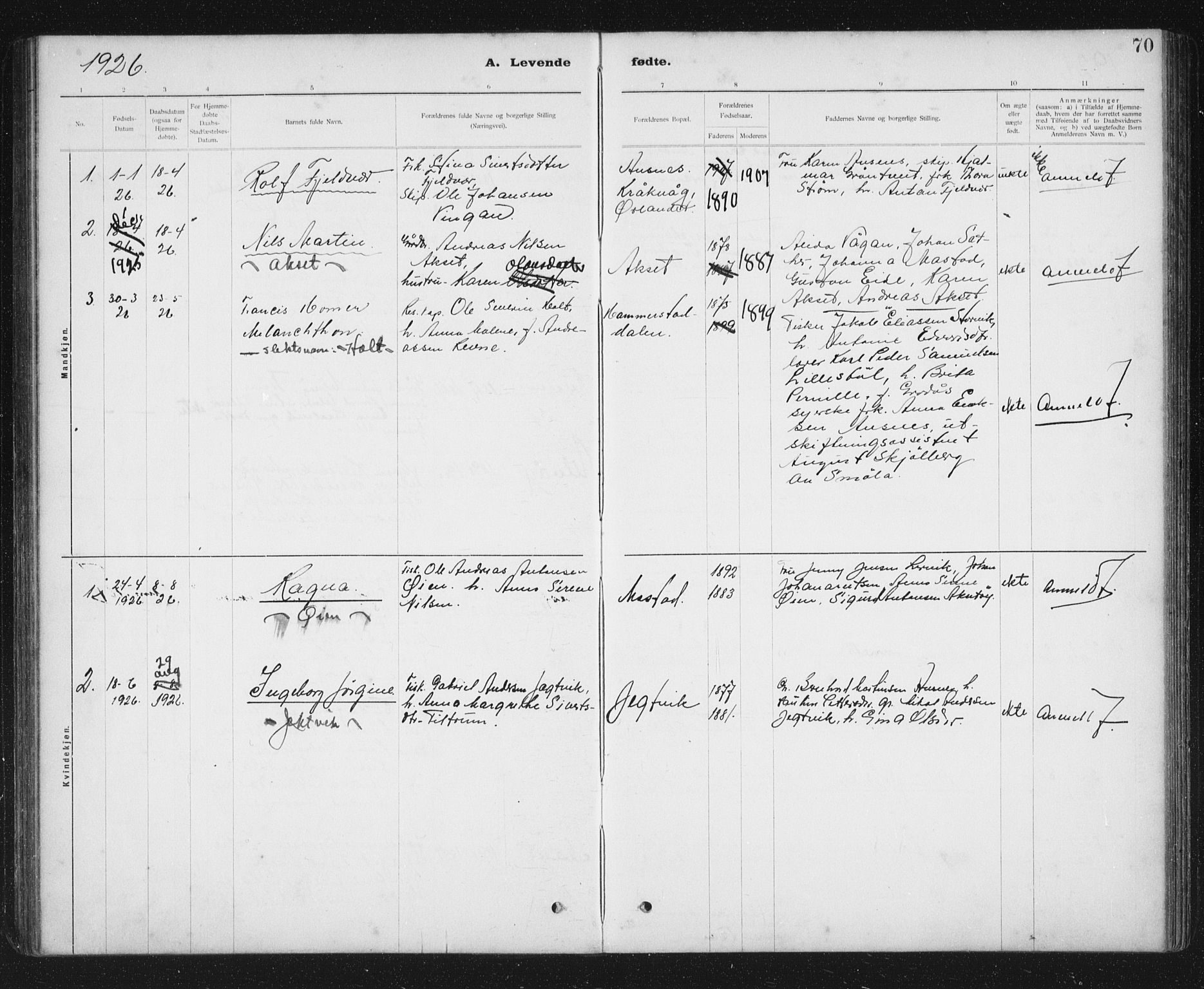 Ministerialprotokoller, klokkerbøker og fødselsregistre - Sør-Trøndelag, SAT/A-1456/637/L0563: Parish register (copy) no. 637C04, 1899-1940, p. 70