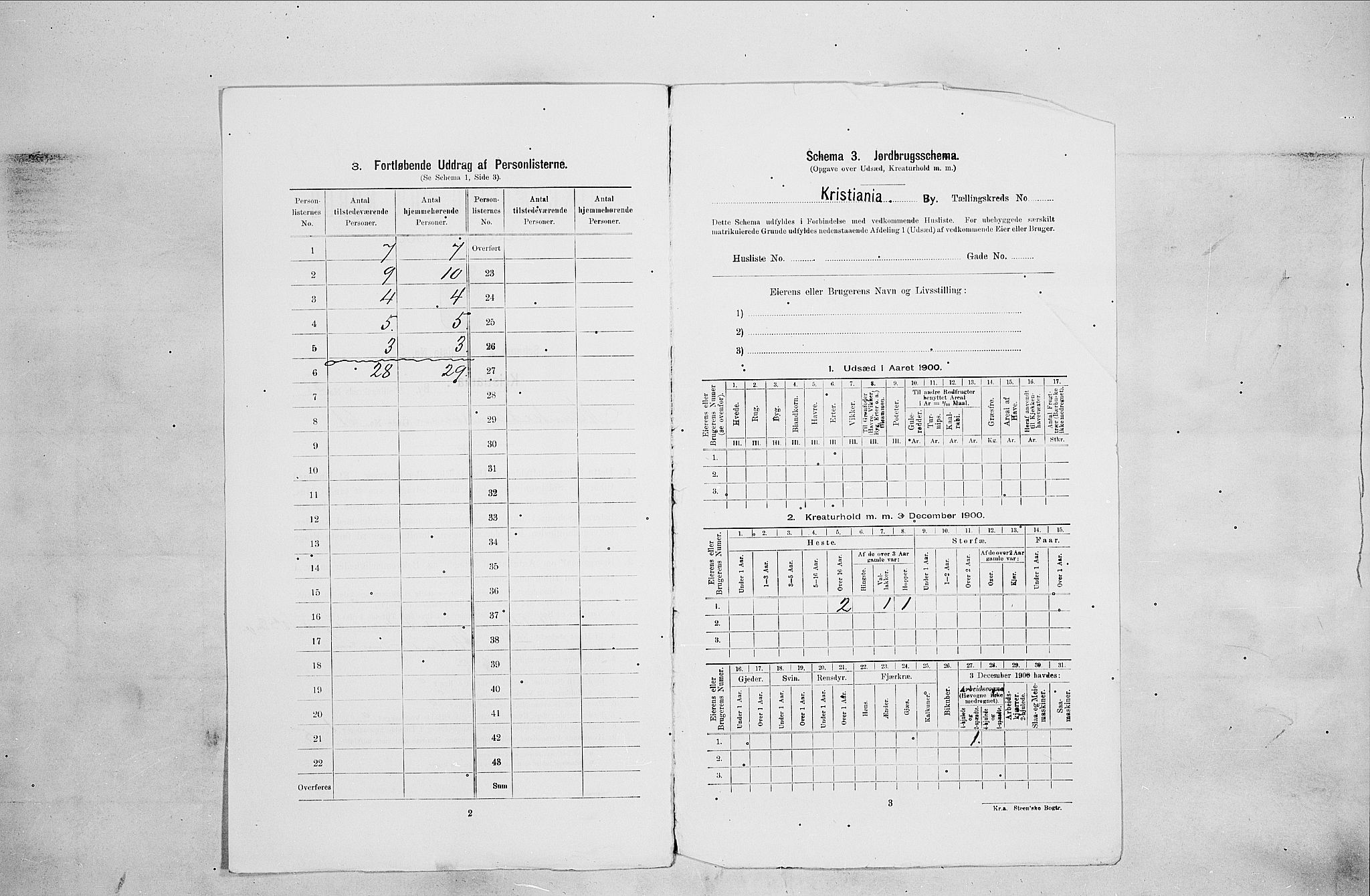 SAO, 1900 census for Kristiania, 1900, p. 61449