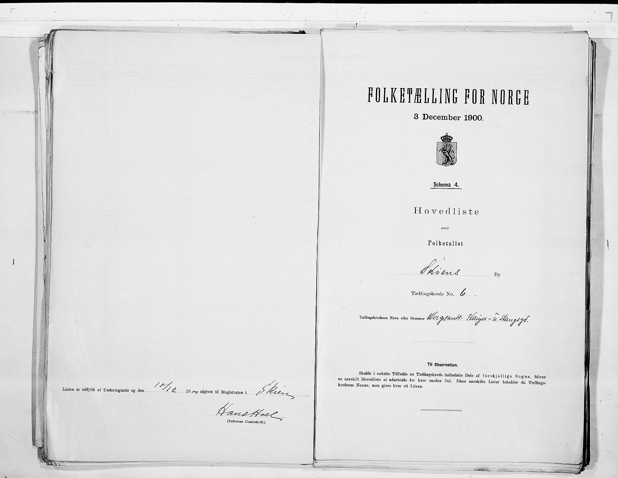 SAKO, 1900 census for Skien, 1900, p. 14