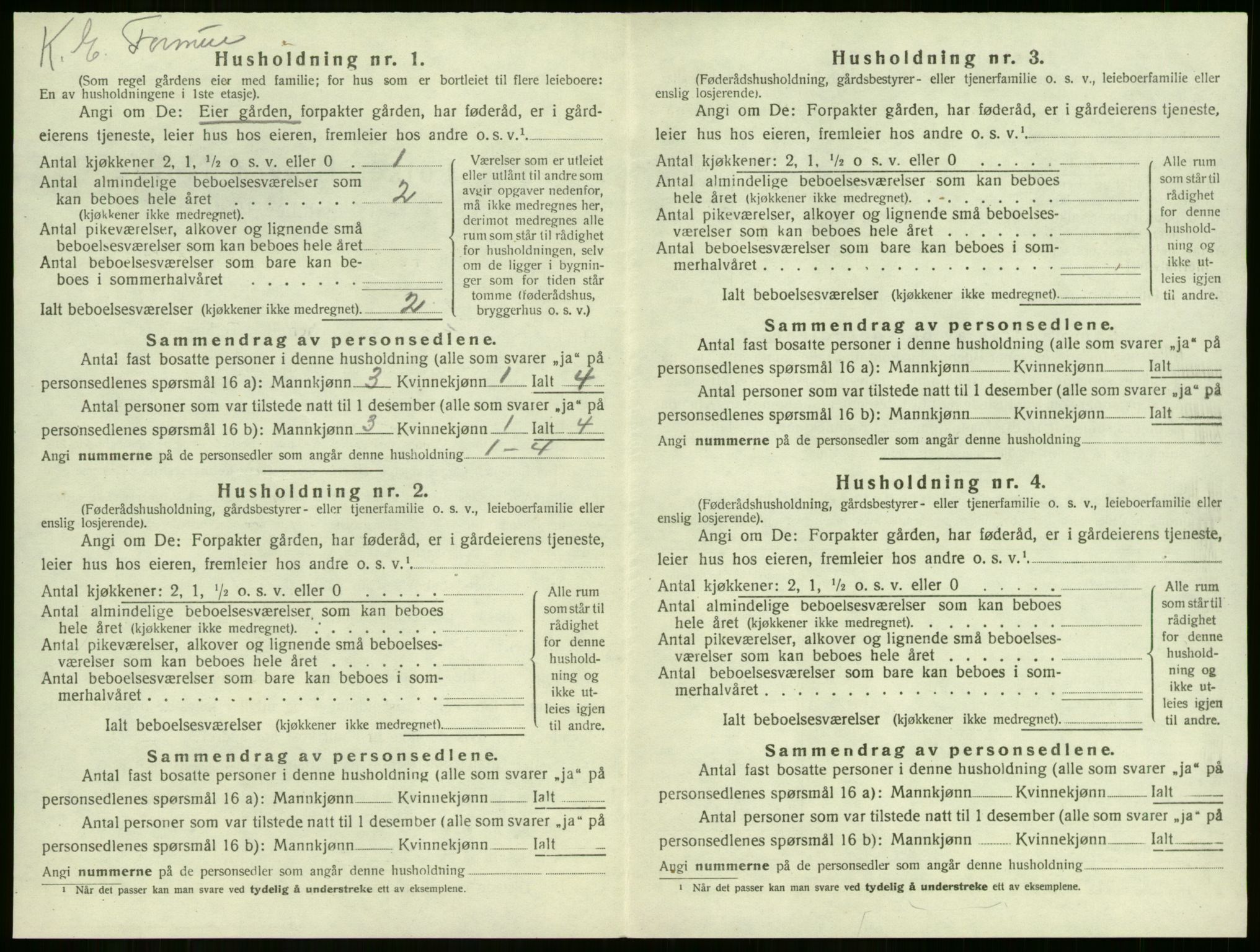 SAKO, 1920 census for Sem, 1920, p. 1233
