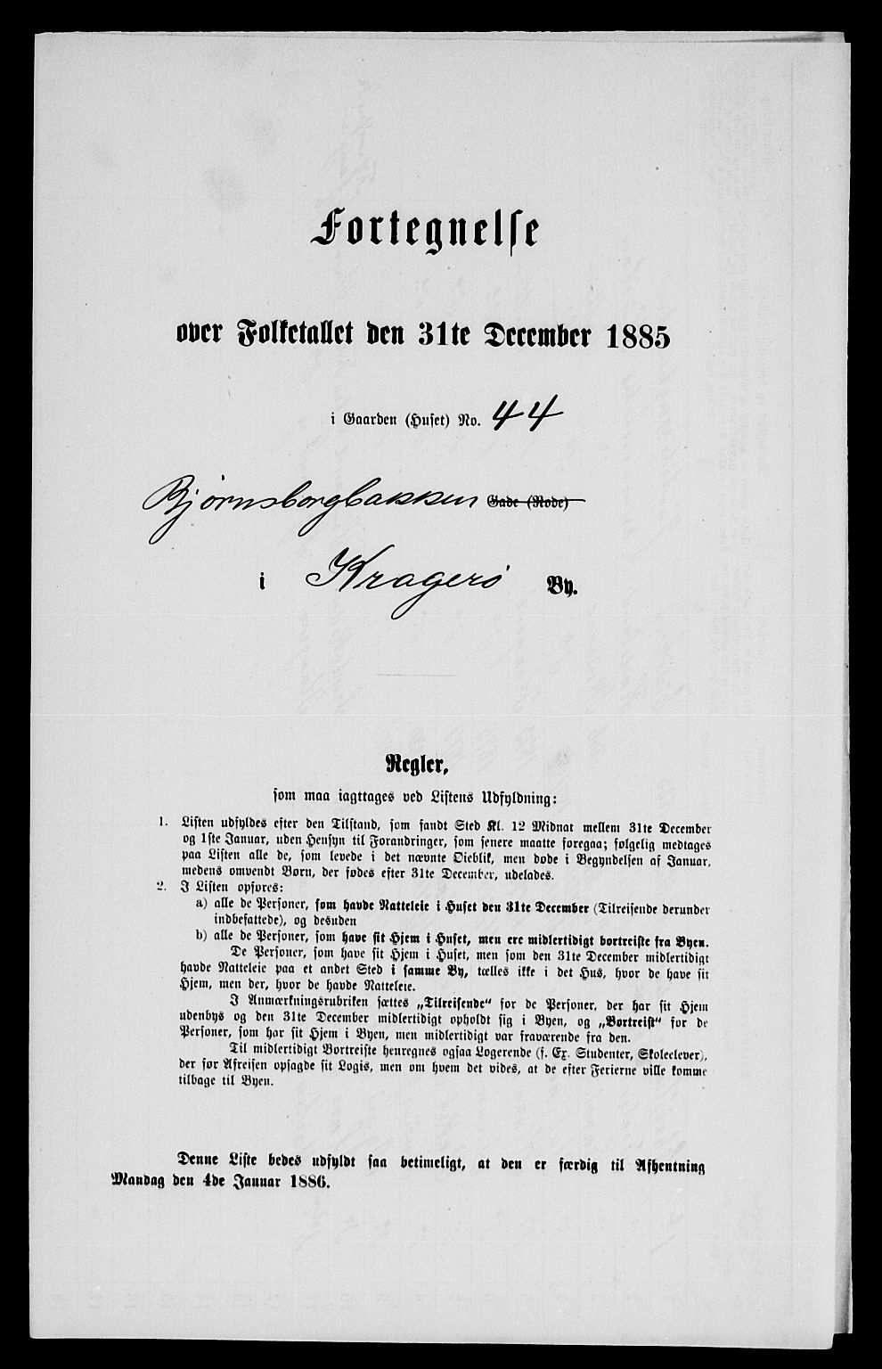 SAKO, 1885 census for 0801 Kragerø, 1885, p. 972