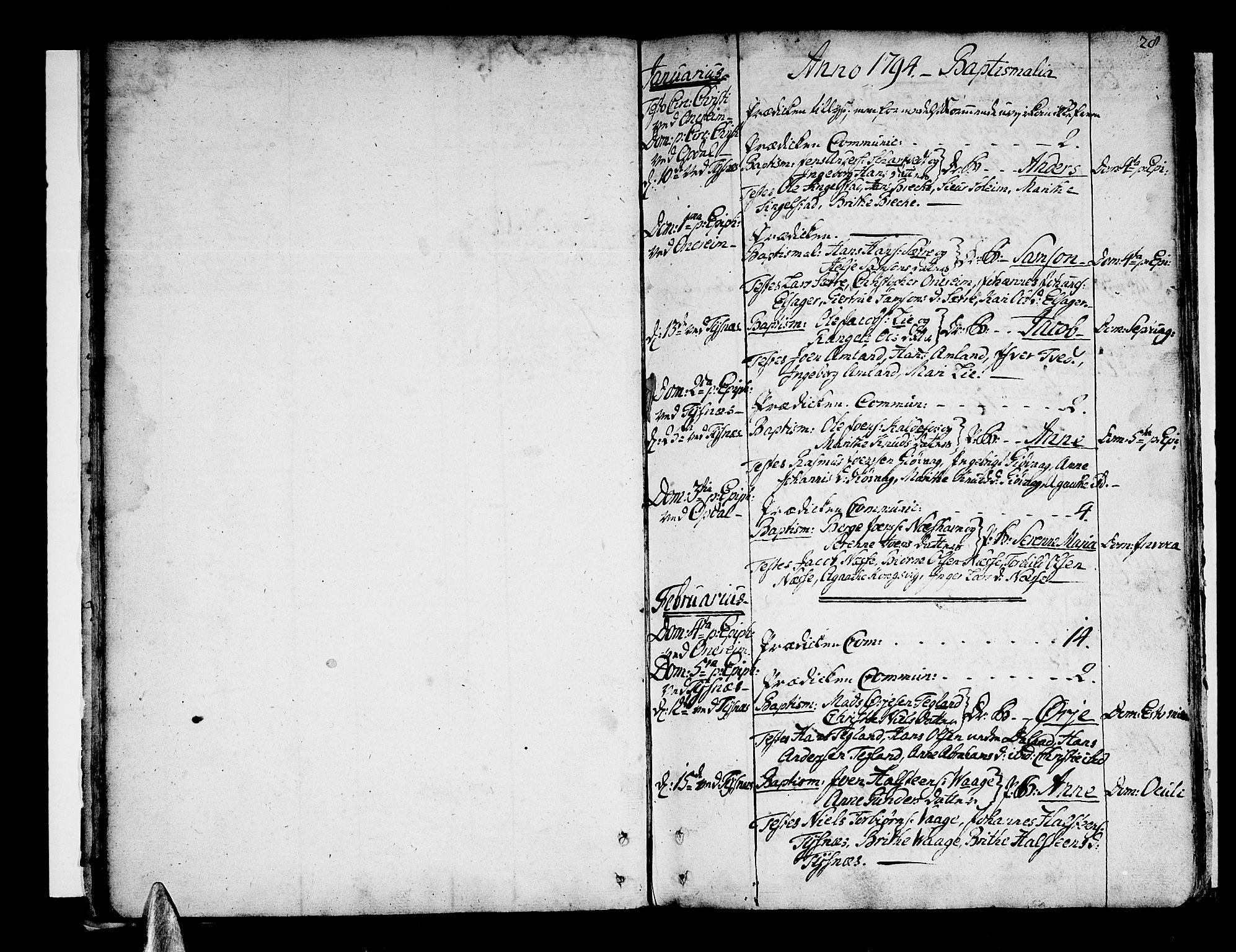 Tysnes sokneprestembete, SAB/A-78601/H/Haa: Parish register (official) no. A 2 /1, 1732-1804, p. 28