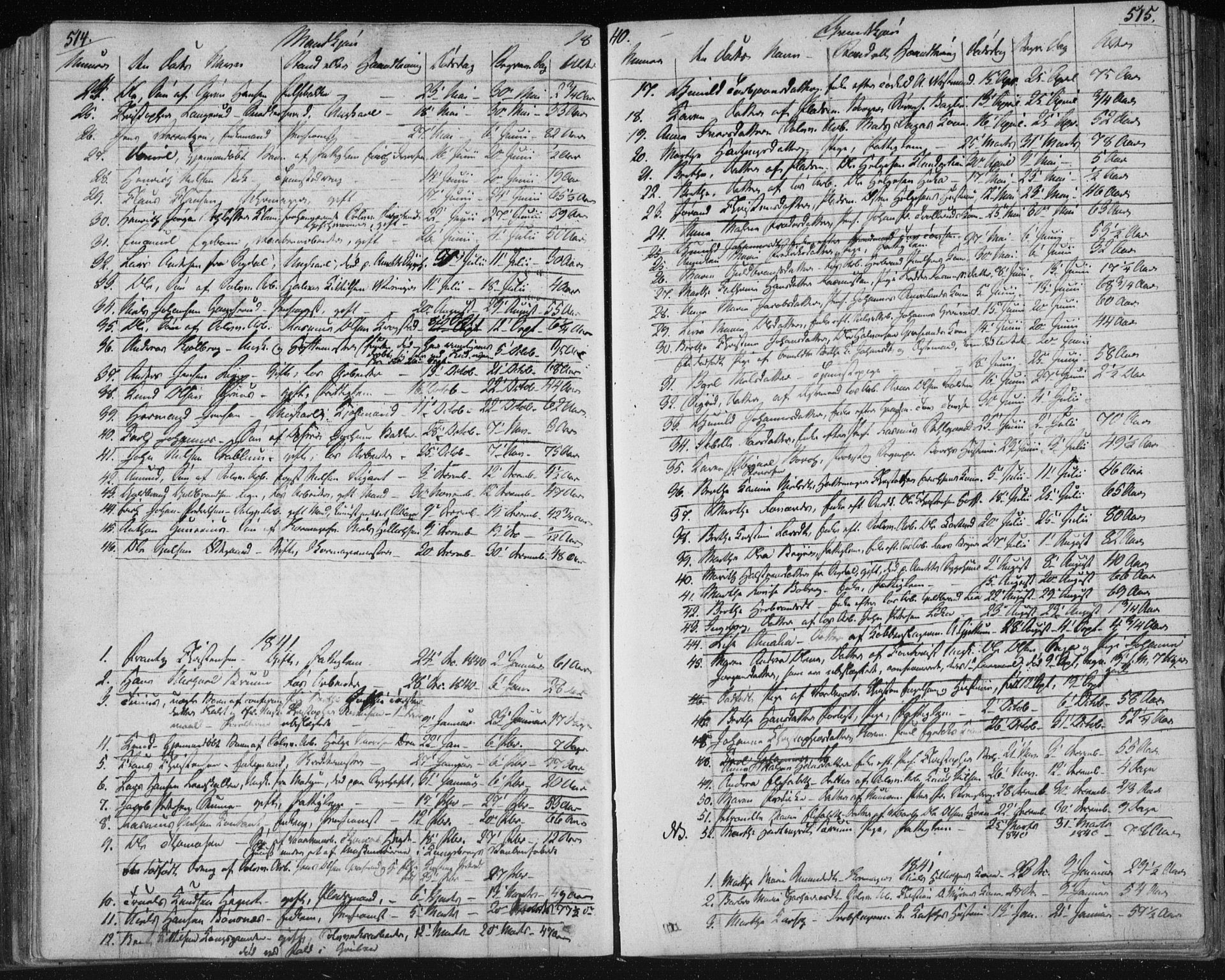 Kongsberg kirkebøker, AV/SAKO-A-22/F/Fa/L0009: Parish register (official) no. I 9, 1839-1858, p. 514-515