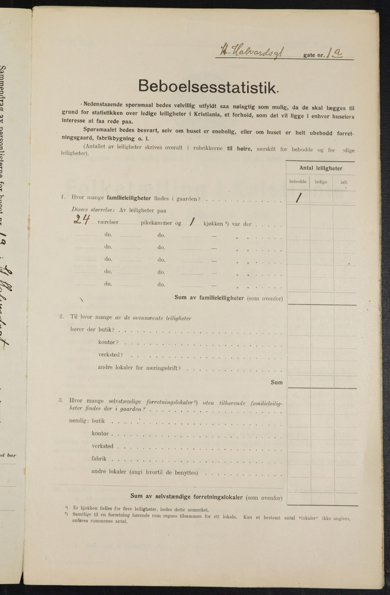 OBA, Municipal Census 1914 for Kristiania, 1914, p. 87239