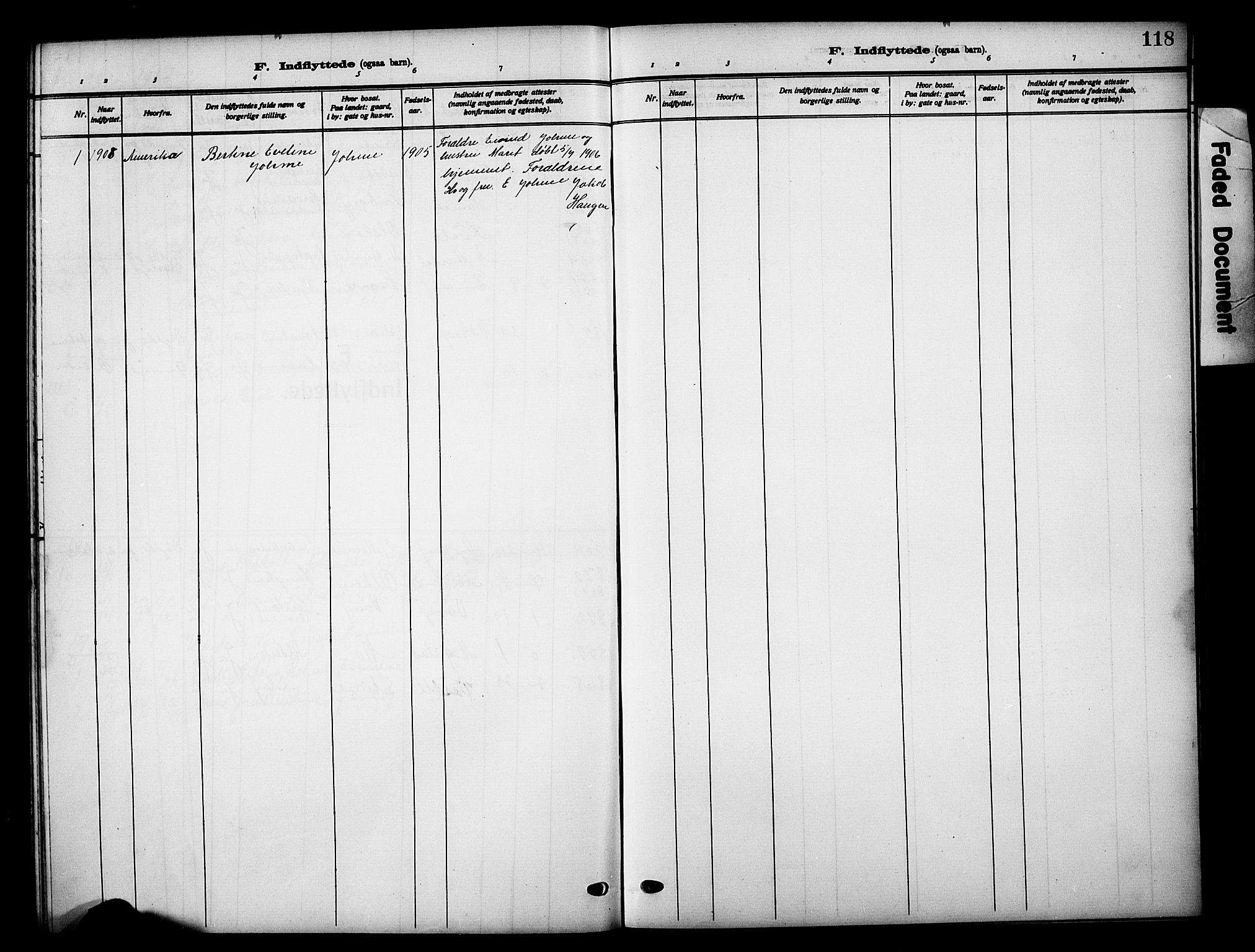 Vestre Slidre prestekontor, SAH/PREST-136/H/Ha/Hab/L0007: Parish register (copy) no. 7, 1909-1930, p. 118
