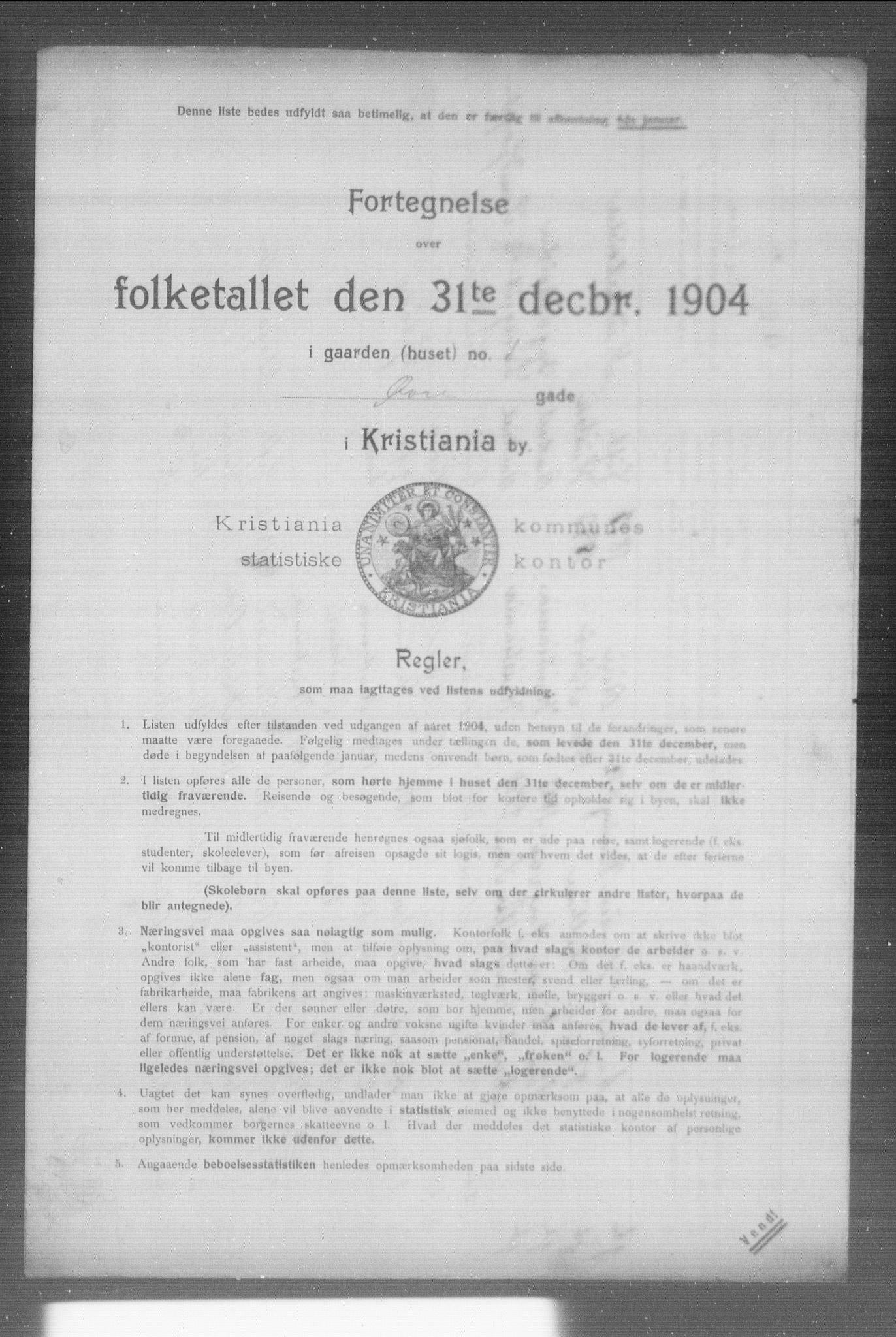 OBA, Municipal Census 1904 for Kristiania, 1904, p. 24283