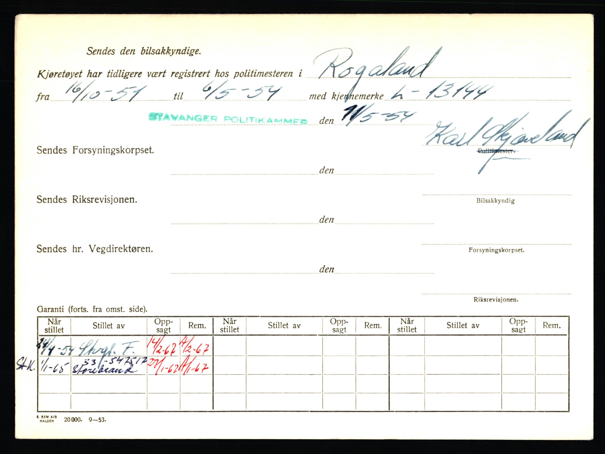 Stavanger trafikkstasjon, AV/SAST-A-101942/0/F/L0009: L-3000 - L-3349, 1930-1971, p. 616