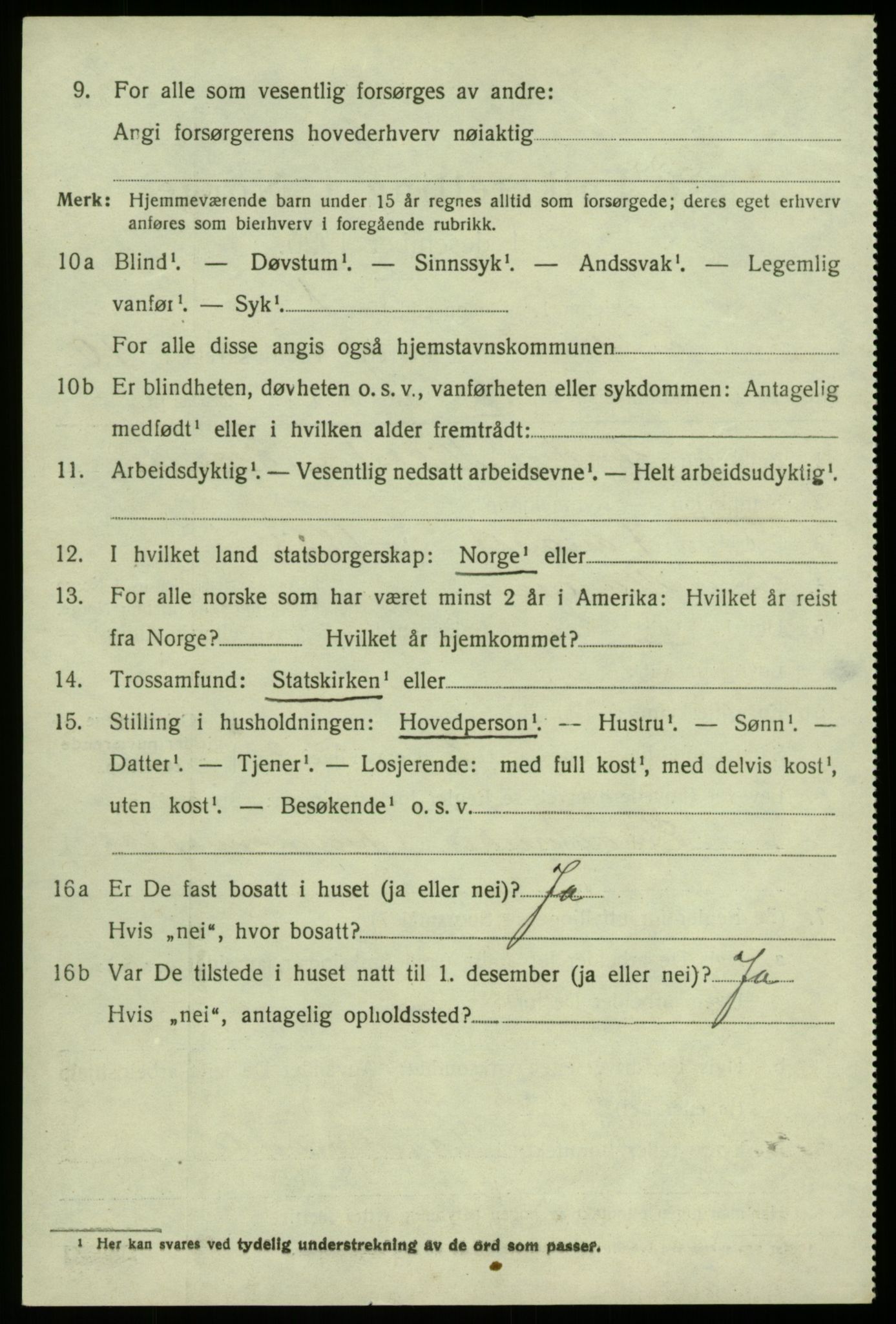 SAB, 1920 census for Lindås, 1920, p. 5598