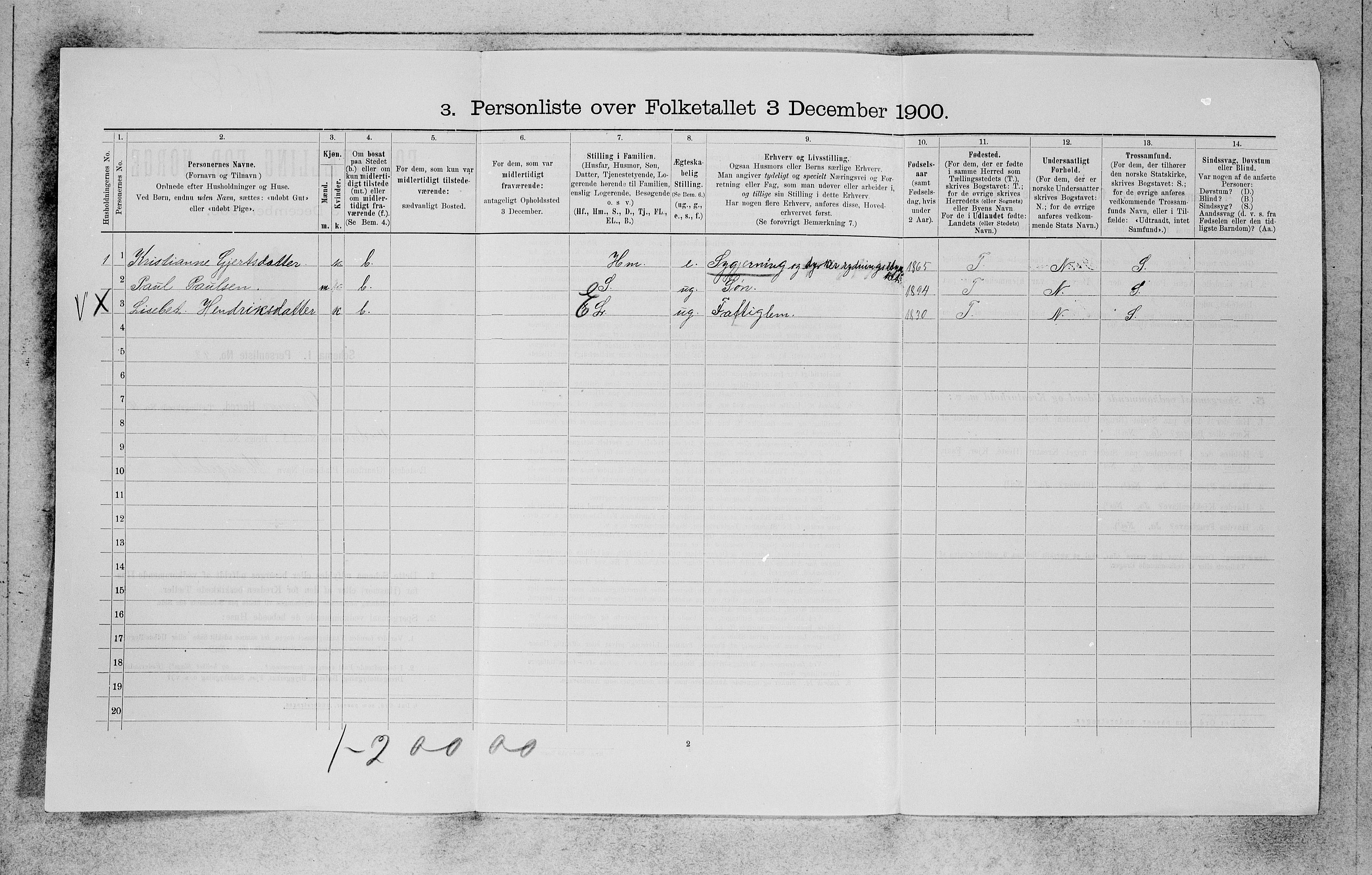 SAB, 1900 census for Davik, 1900, p. 782