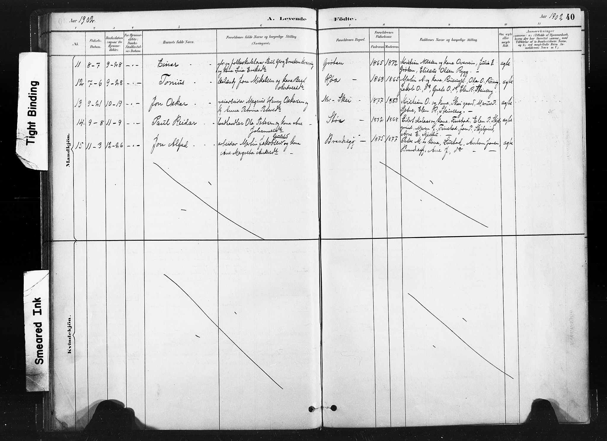Ministerialprotokoller, klokkerbøker og fødselsregistre - Nord-Trøndelag, SAT/A-1458/736/L0361: Parish register (official) no. 736A01, 1884-1906, p. 40