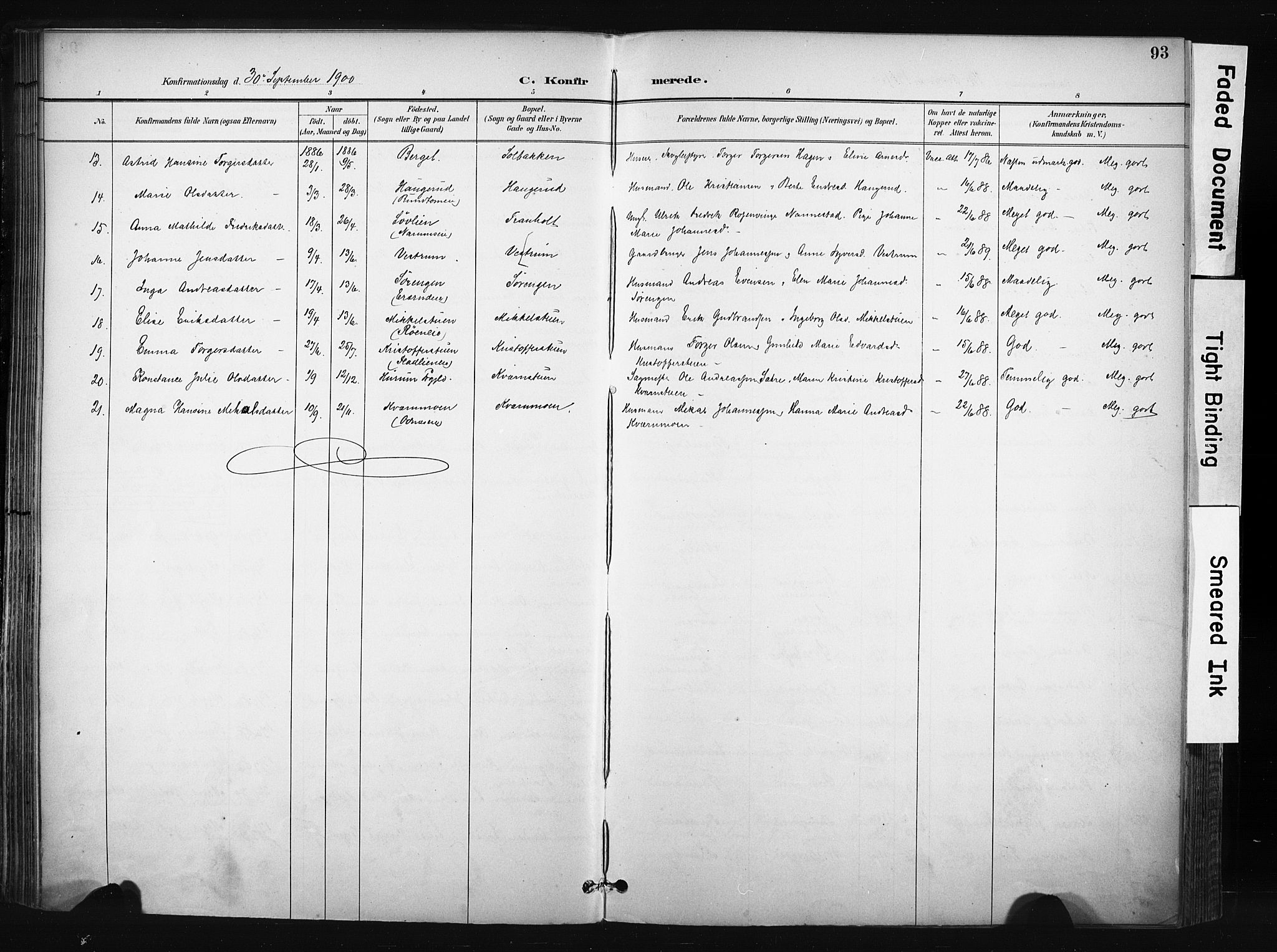 Søndre Land prestekontor, AV/SAH-PREST-122/K/L0004: Parish register (official) no. 4, 1895-1904, p. 93