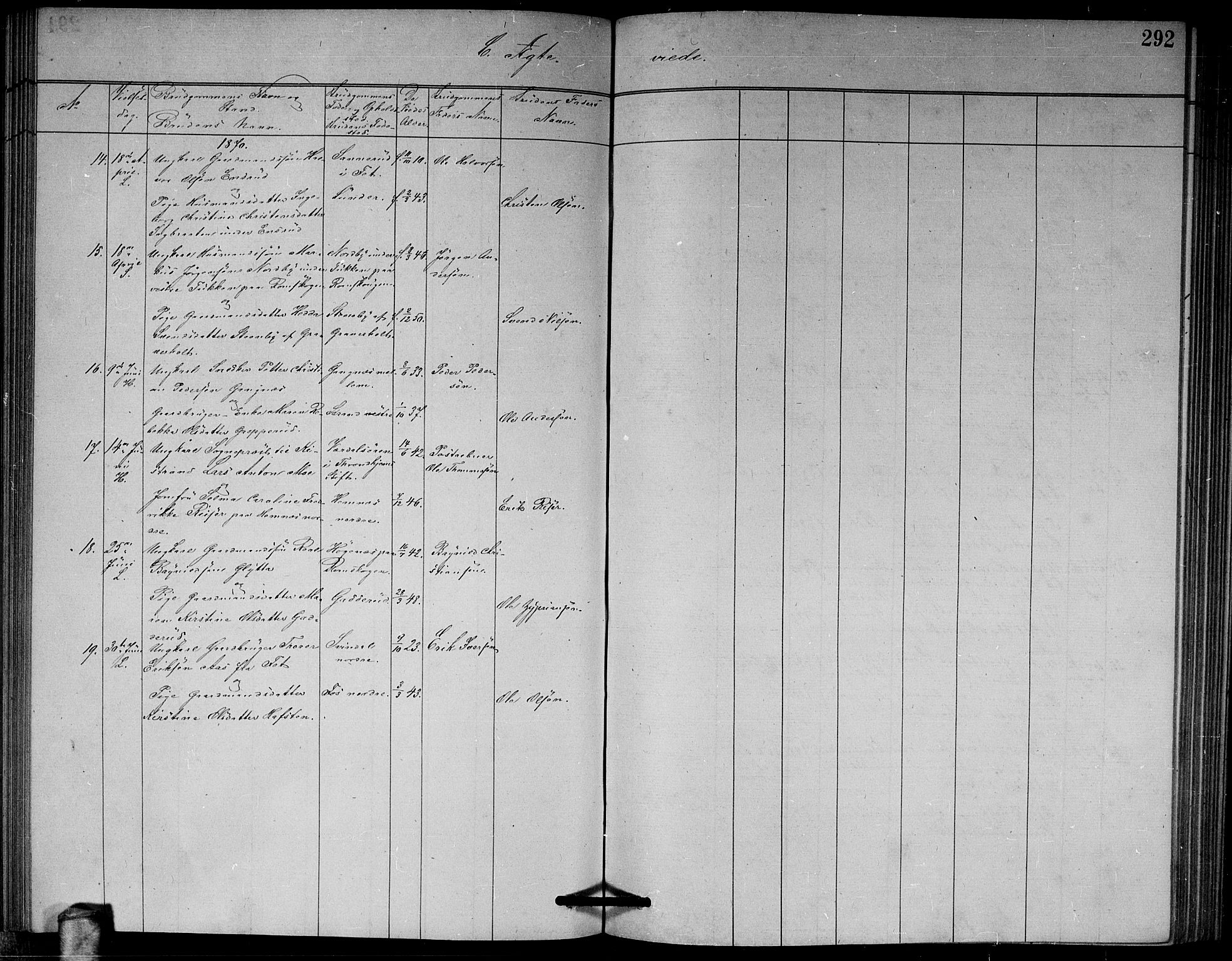 Høland prestekontor Kirkebøker, AV/SAO-A-10346a/G/Ga/L0006: Parish register (copy) no. I 6, 1869-1879, p. 292