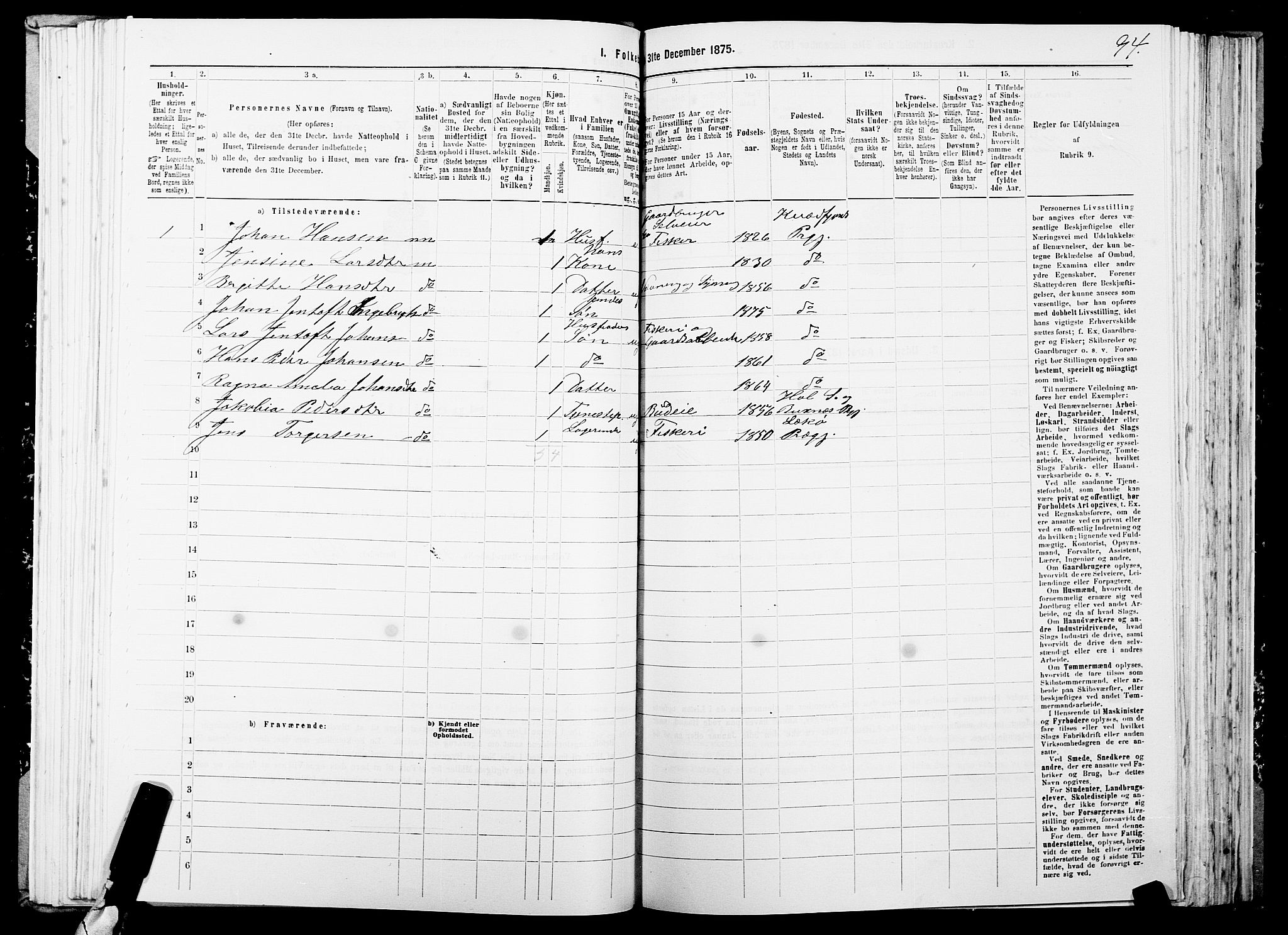 SATØ, 1875 census for 1911P Kvæfjord, 1875, p. 2094
