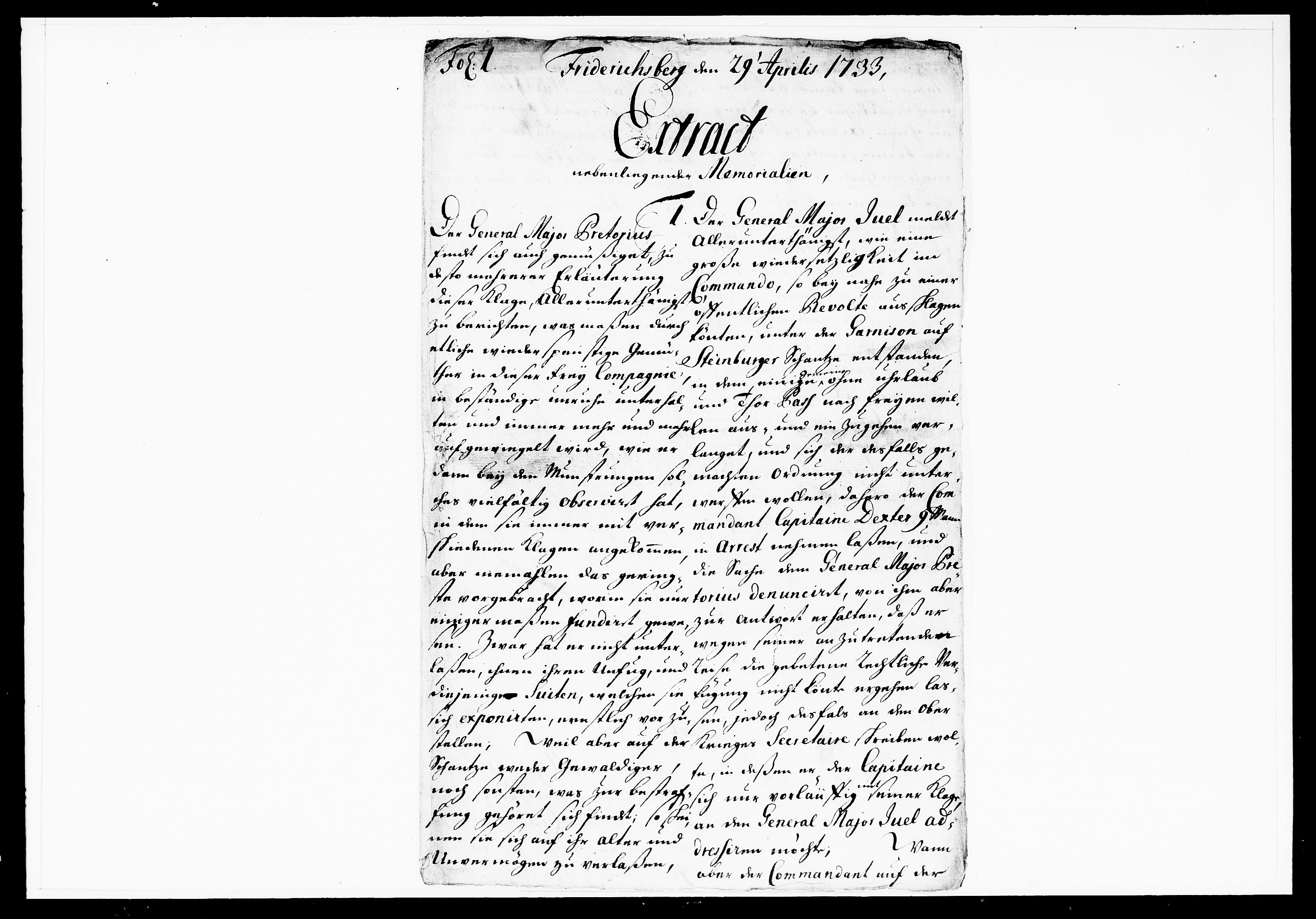 Krigskollegiet, Krigskancelliet, DRA/A-0006/-/1108-1113: Refererede sager, 1733, p. 112