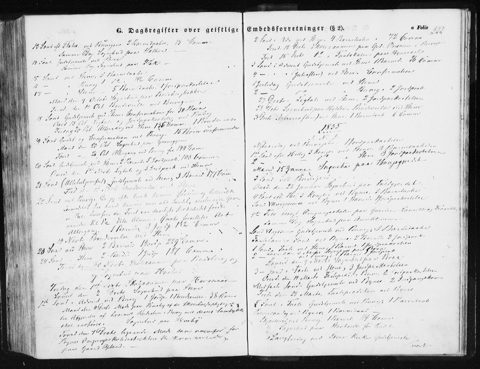 Ministerialprotokoller, klokkerbøker og fødselsregistre - Sør-Trøndelag, SAT/A-1456/612/L0376: Parish register (official) no. 612A08, 1846-1859, p. 322
