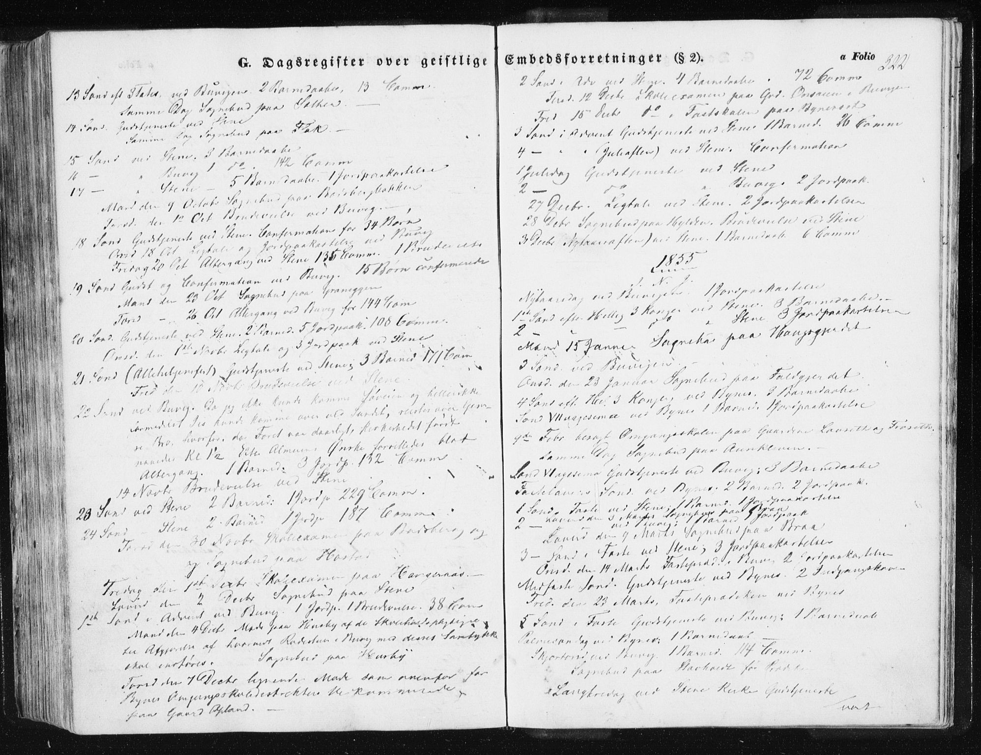 Ministerialprotokoller, klokkerbøker og fødselsregistre - Sør-Trøndelag, AV/SAT-A-1456/612/L0376: Parish register (official) no. 612A08, 1846-1859, p. 322