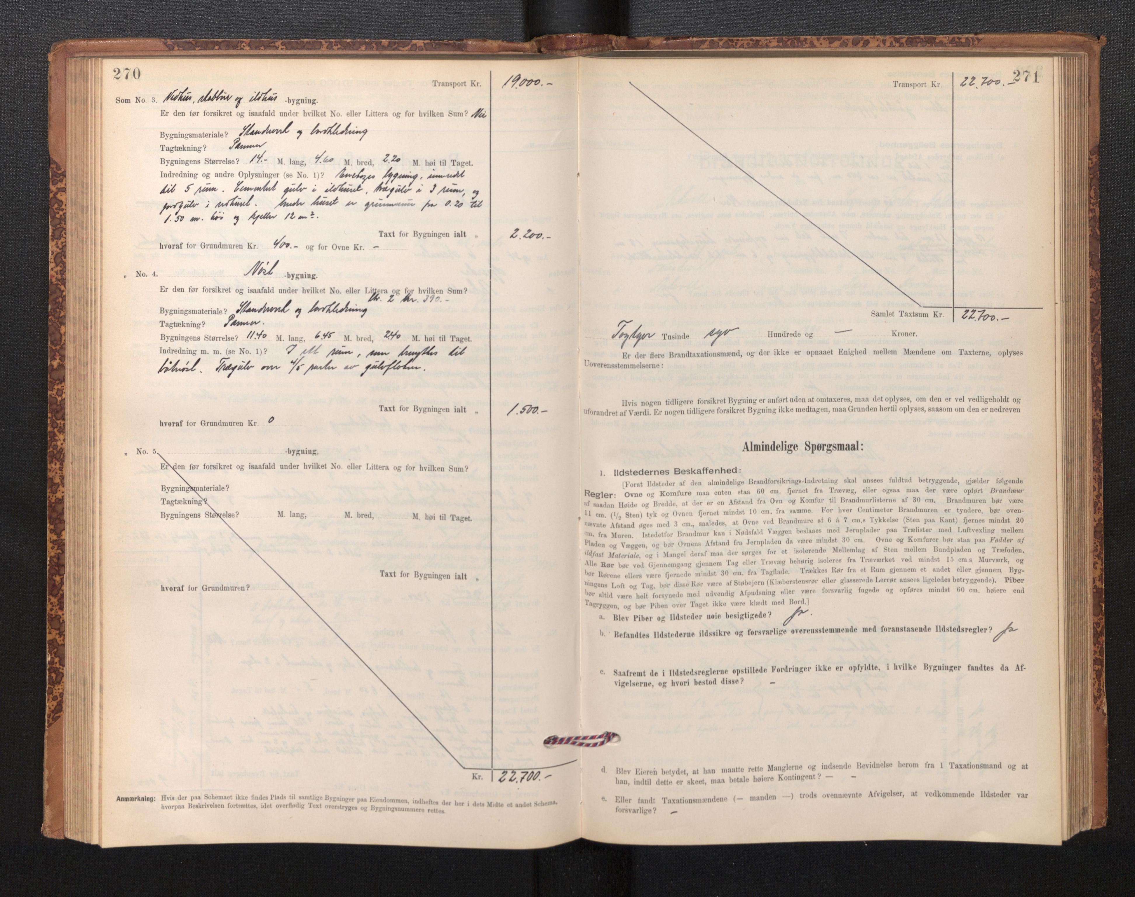 Lensmannen i Askvoll, SAB/A-26301/0012/L0004: Branntakstprotokoll, skjematakst og liste over branntakstmenn, 1895-1932, p. 270-271