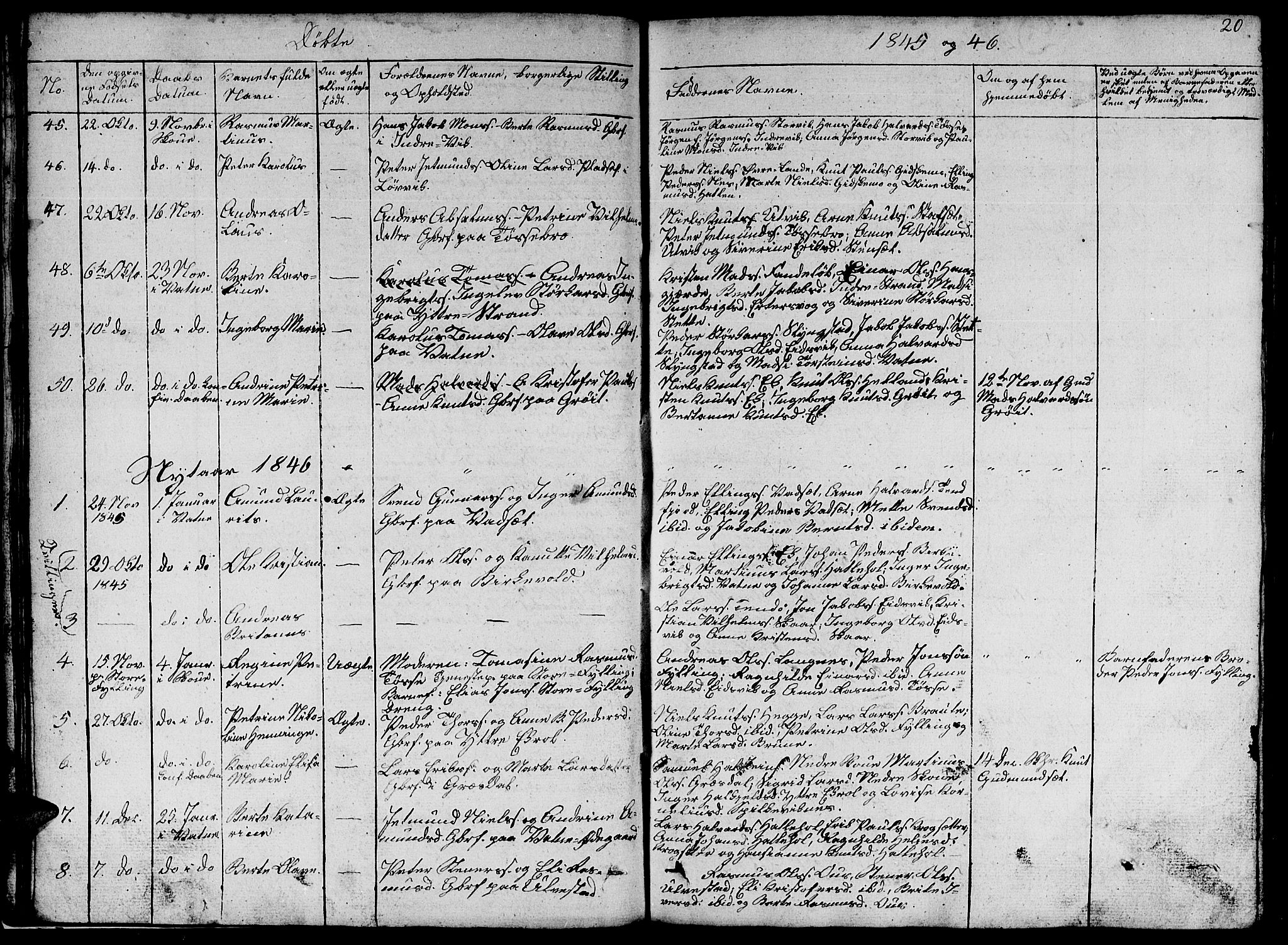 Ministerialprotokoller, klokkerbøker og fødselsregistre - Møre og Romsdal, AV/SAT-A-1454/524/L0362: Parish register (copy) no. 524C03, 1840-1854, p. 20