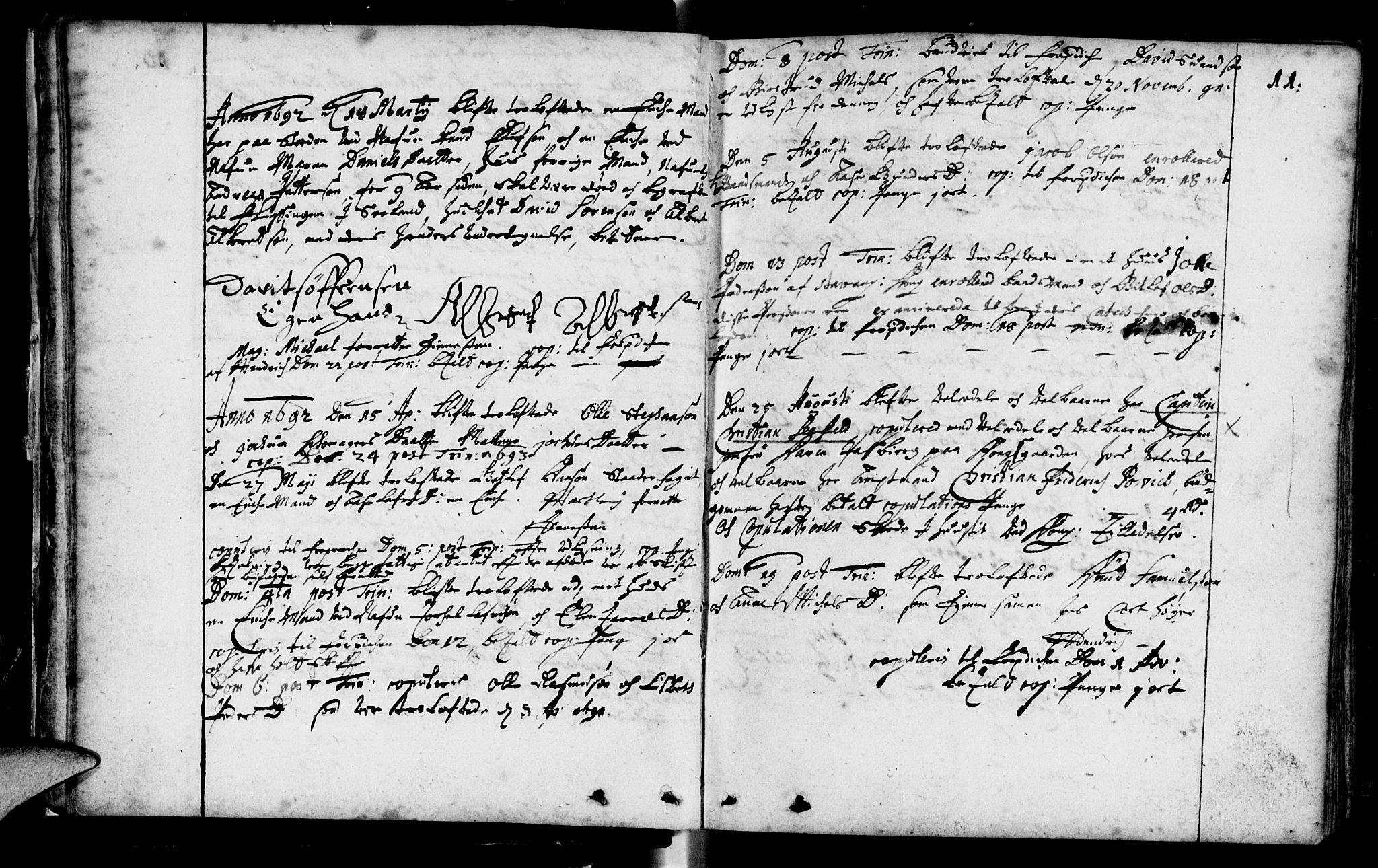 Domkirken sokneprestkontor, AV/SAST-A-101812/001/30/30BA/L0001: Parish register (official) no. A 1 /1, 1688-1727, p. 11