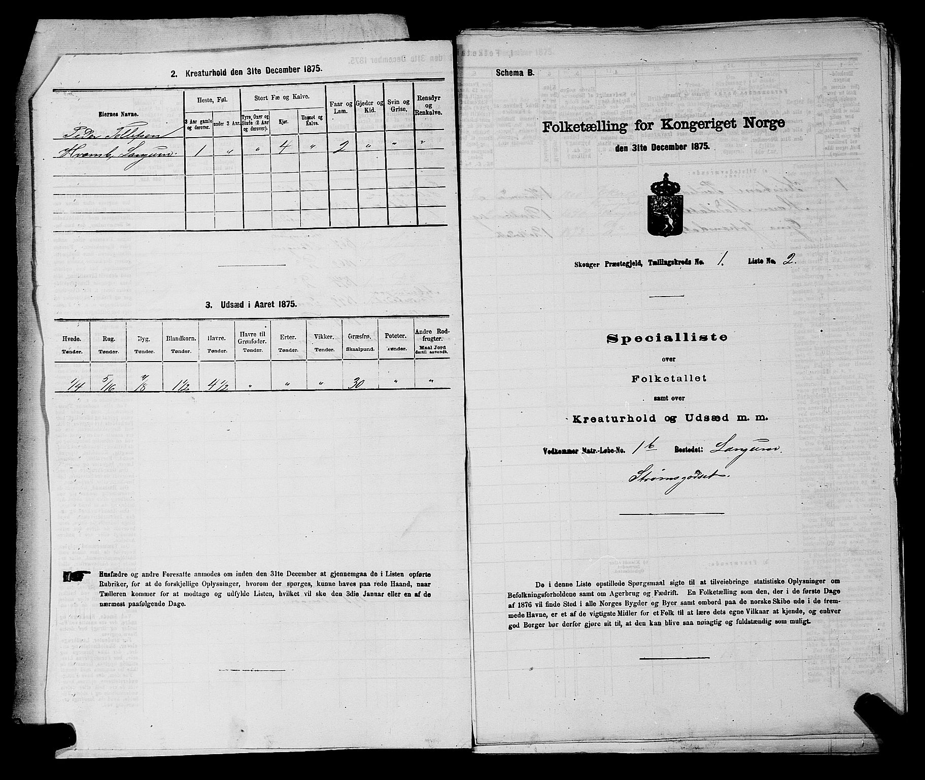 SAKO, 1875 census for 0712P Skoger, 1875, p. 44