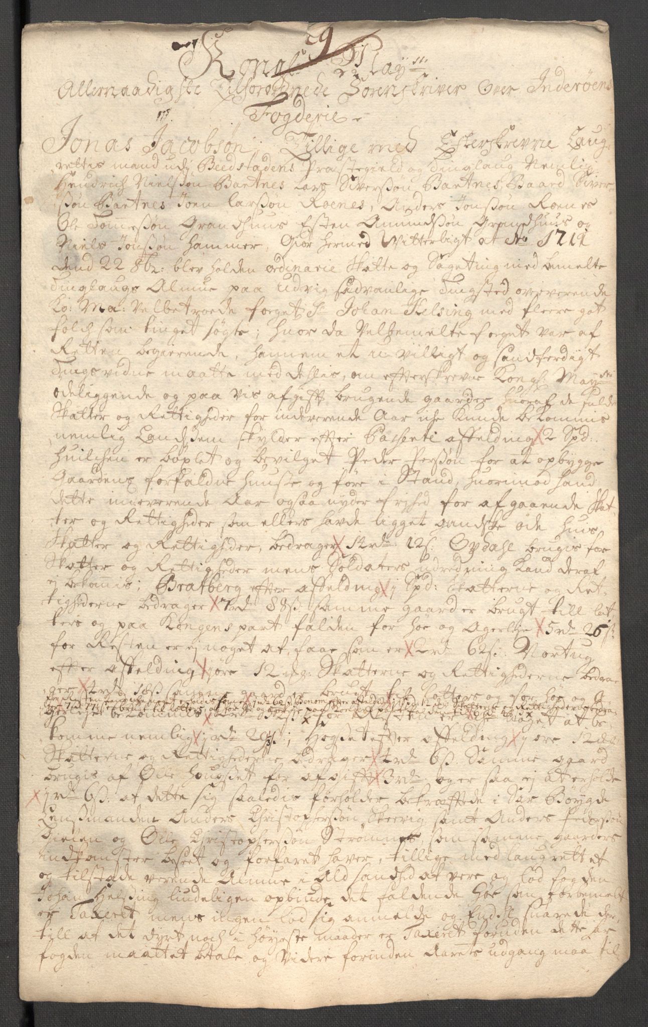 Rentekammeret inntil 1814, Reviderte regnskaper, Fogderegnskap, AV/RA-EA-4092/R63/L4319: Fogderegnskap Inderøy, 1711, p. 453