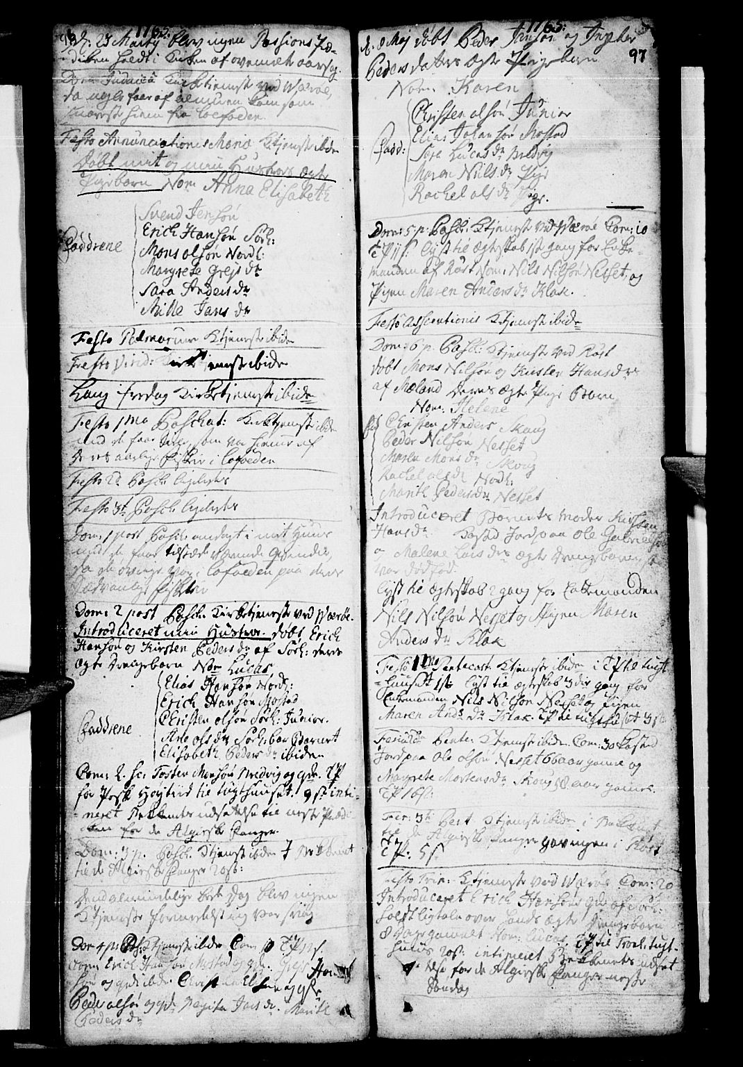 Ministerialprotokoller, klokkerbøker og fødselsregistre - Nordland, SAT/A-1459/807/L0118: Parish register (official) no. 807A01, 1752-1798, p. 96-97