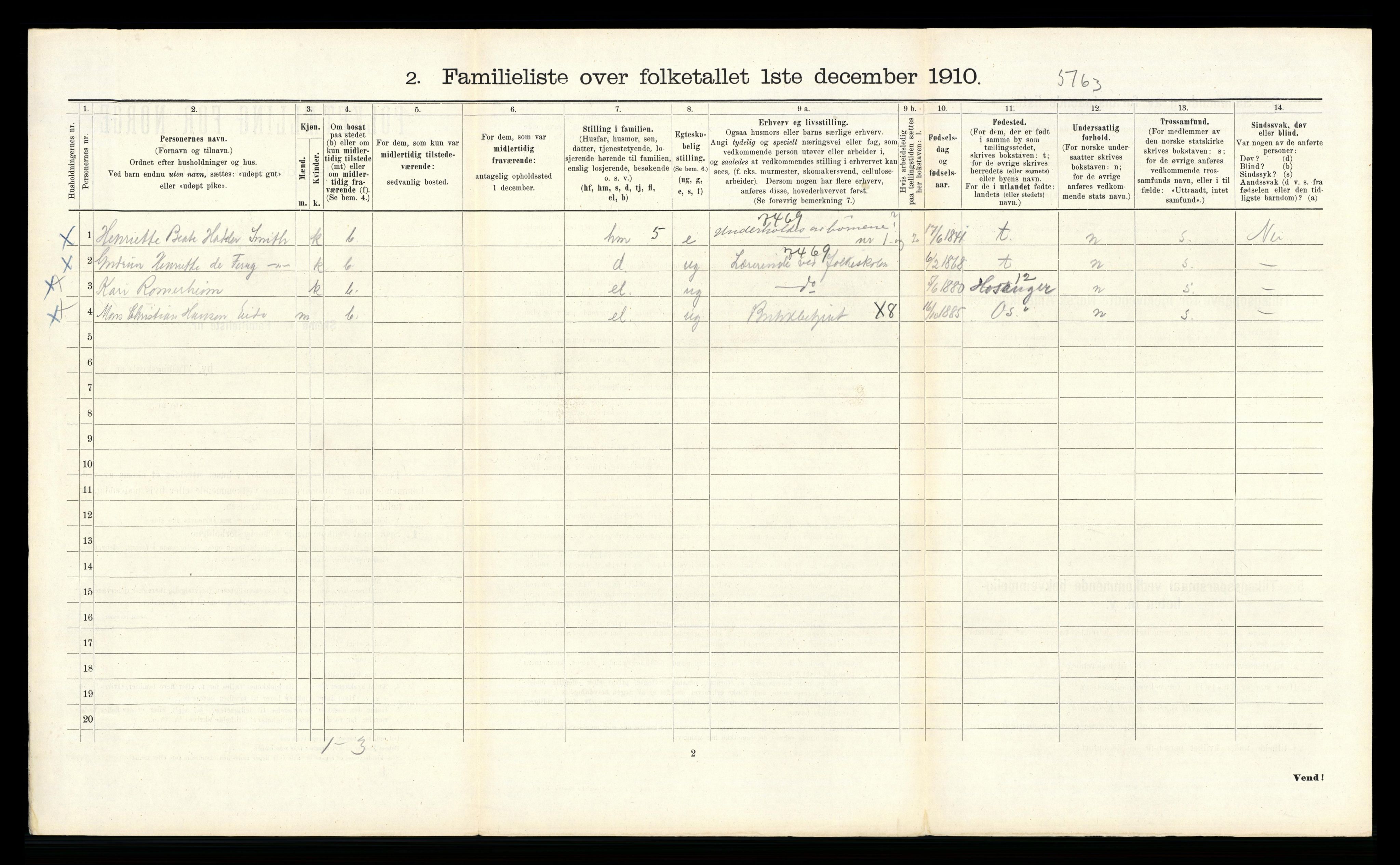 RA, 1910 census for Bergen, 1910, p. 31224