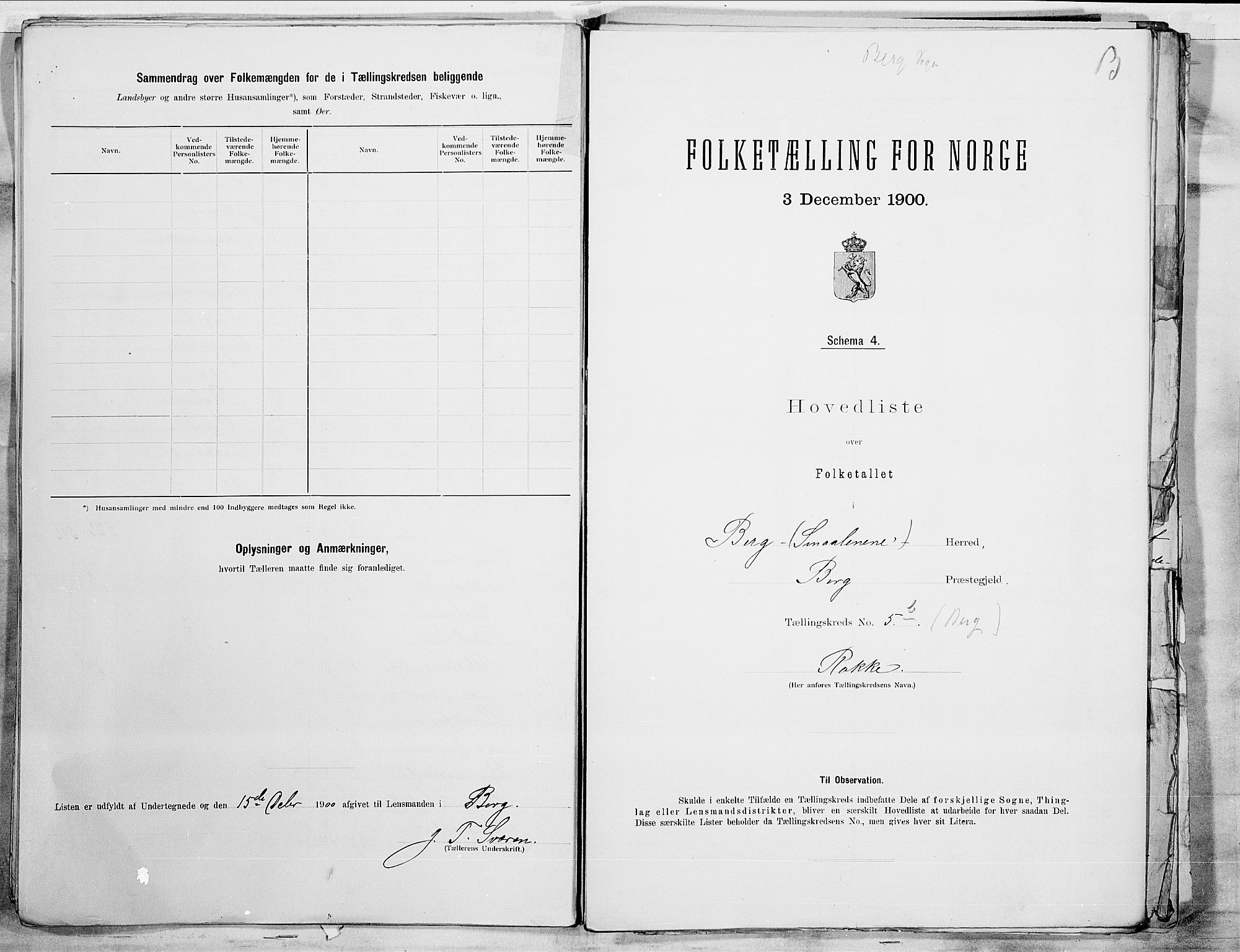 SAO, 1900 census for Berg, 1900, p. 26