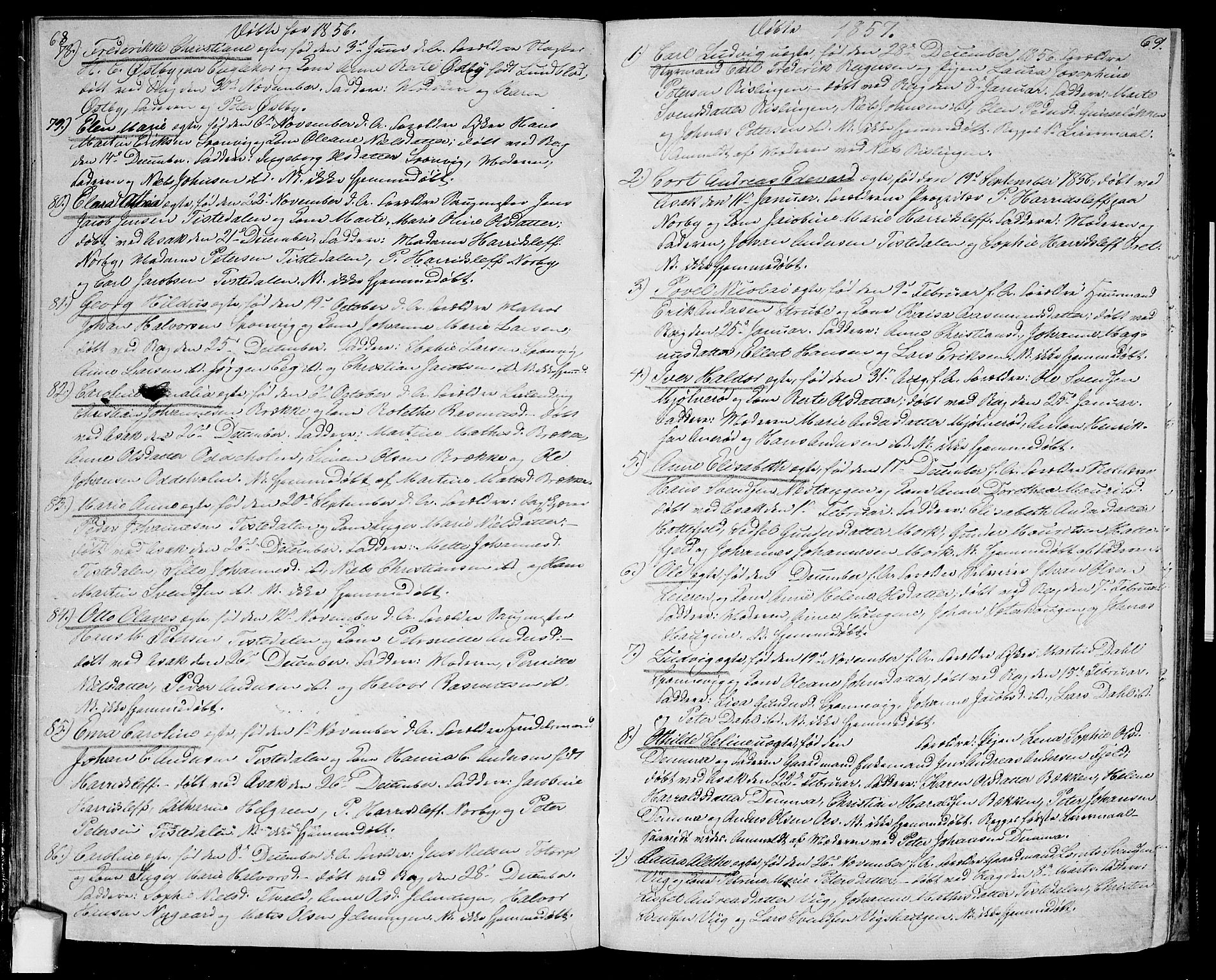 Berg prestekontor Kirkebøker, SAO/A-10902/G/Ga/L0003: Parish register (copy) no.  I 3, 1850-1866, p. 68-69