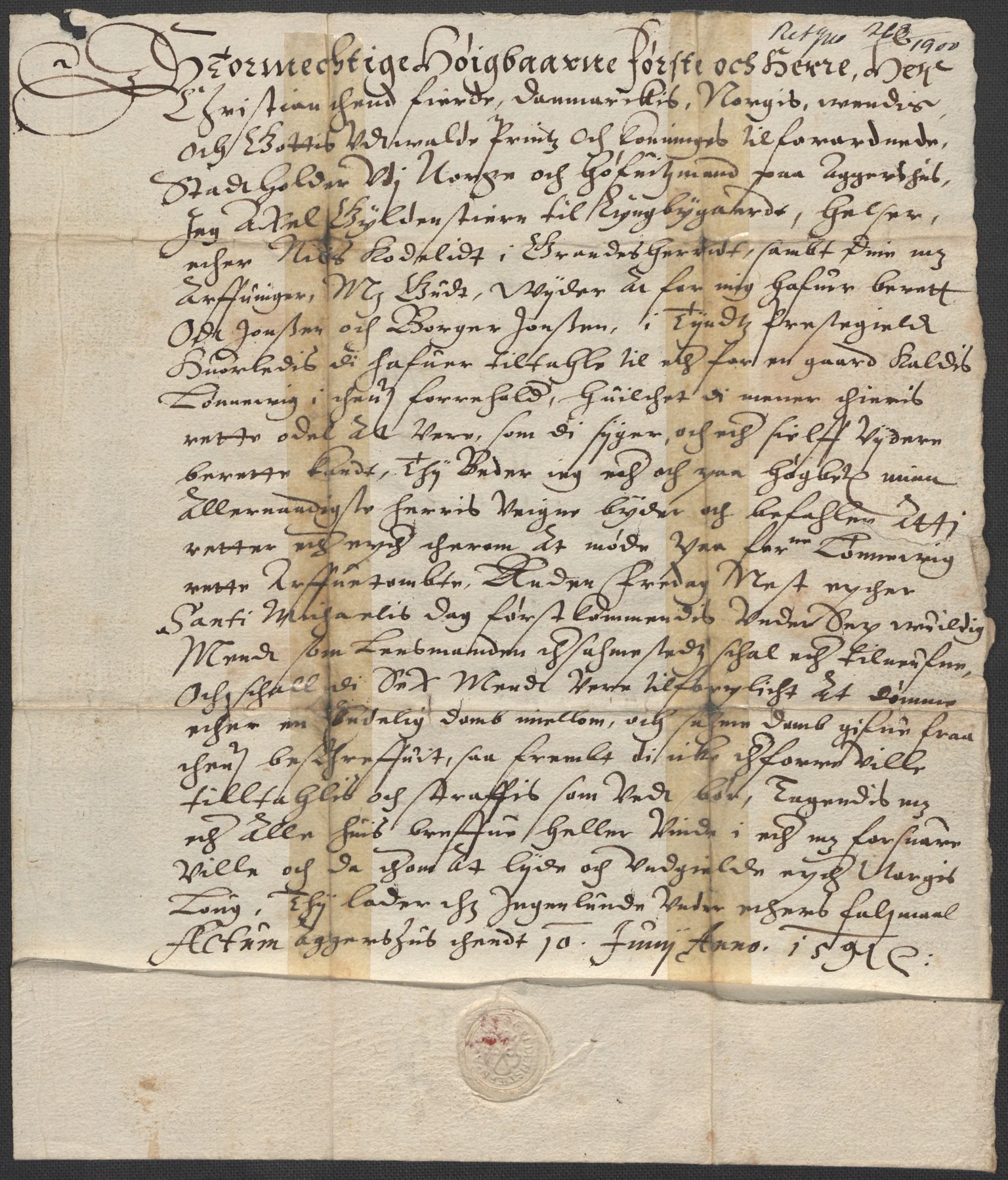 Riksarkivets diplomsamling, AV/RA-EA-5965/F02/L0093: Dokumenter, 1591, p. 101