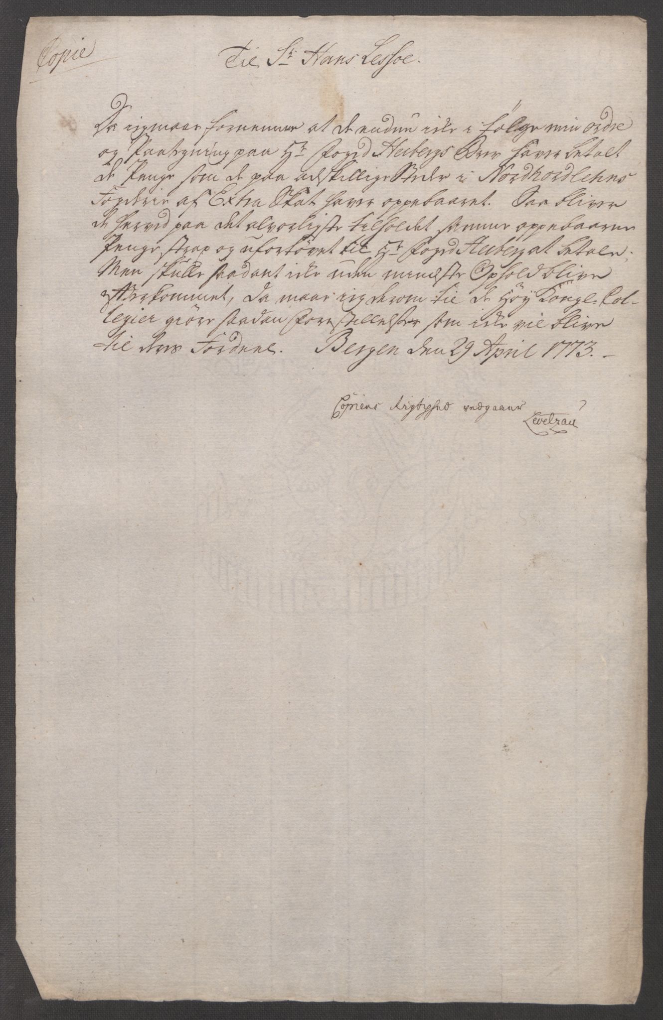 Rentekammeret inntil 1814, Reviderte regnskaper, Fogderegnskap, AV/RA-EA-4092/R51/L3303: Ekstraskatten Nordhordland og Voss, 1762-1772, p. 696