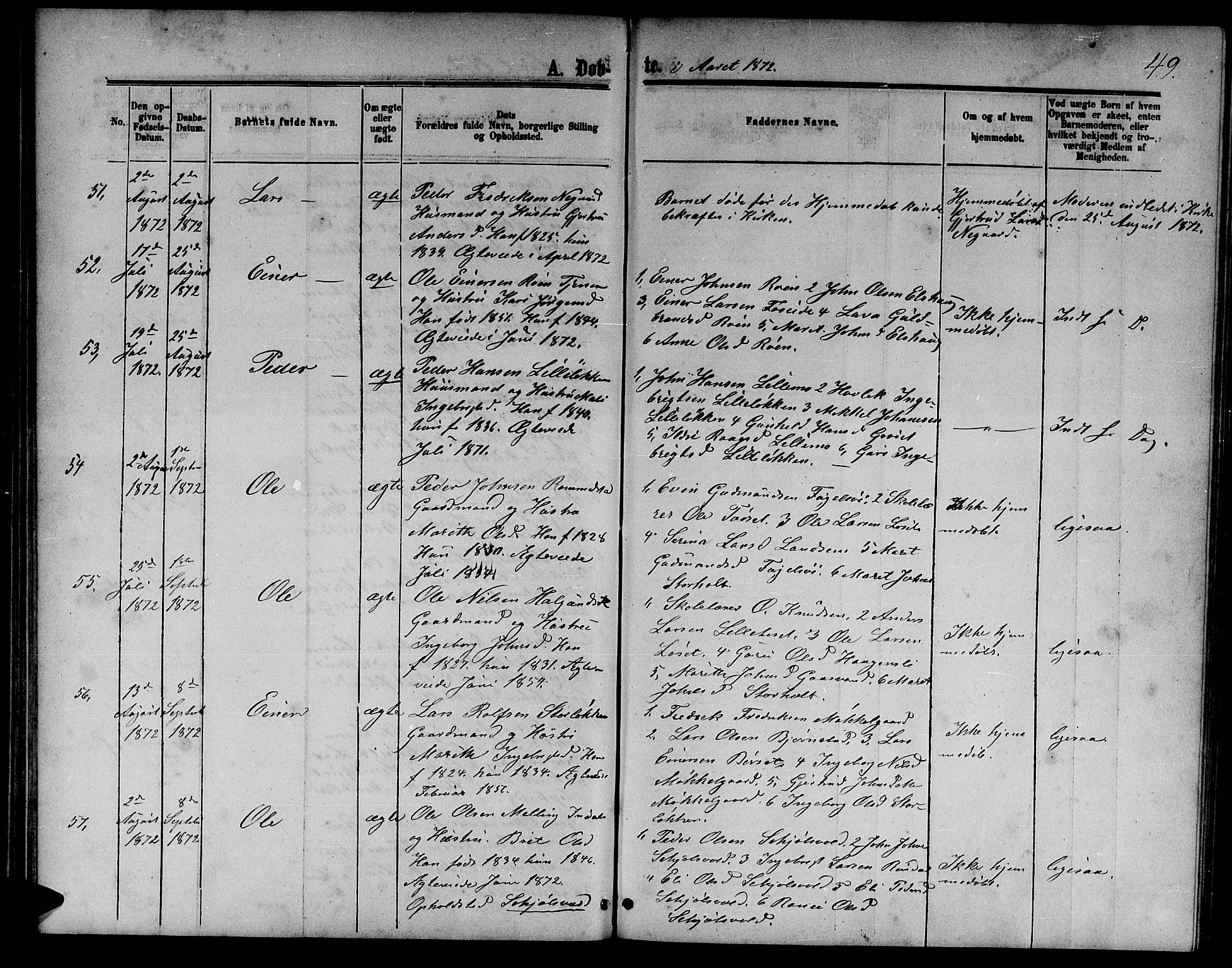 Ministerialprotokoller, klokkerbøker og fødselsregistre - Møre og Romsdal, AV/SAT-A-1454/598/L1076: Parish register (copy) no. 598C01, 1867-1878, p. 49