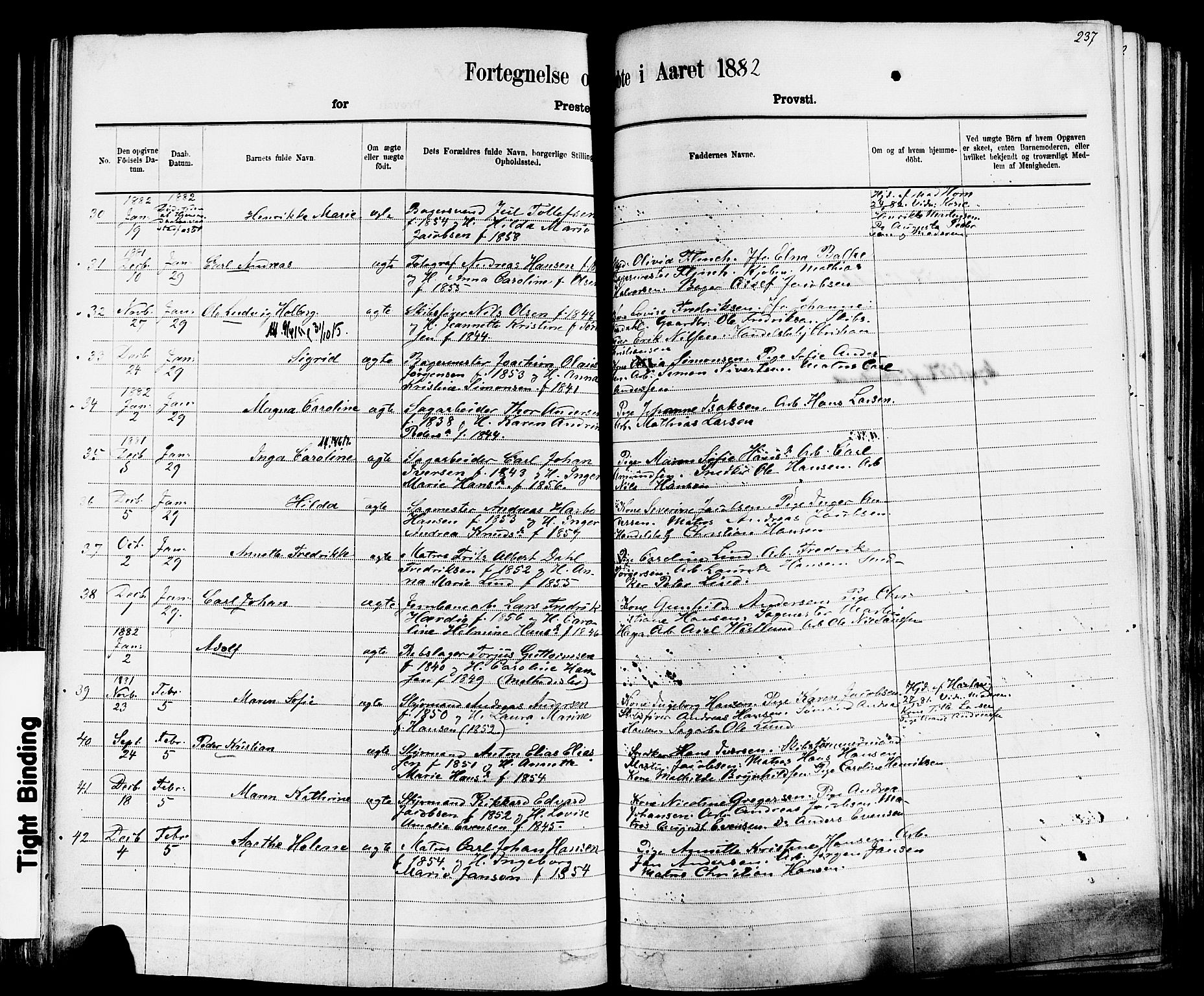 Larvik kirkebøker, AV/SAKO-A-352/F/Fa/L0006: Parish register (official) no. I 6, 1871-1883, p. 237