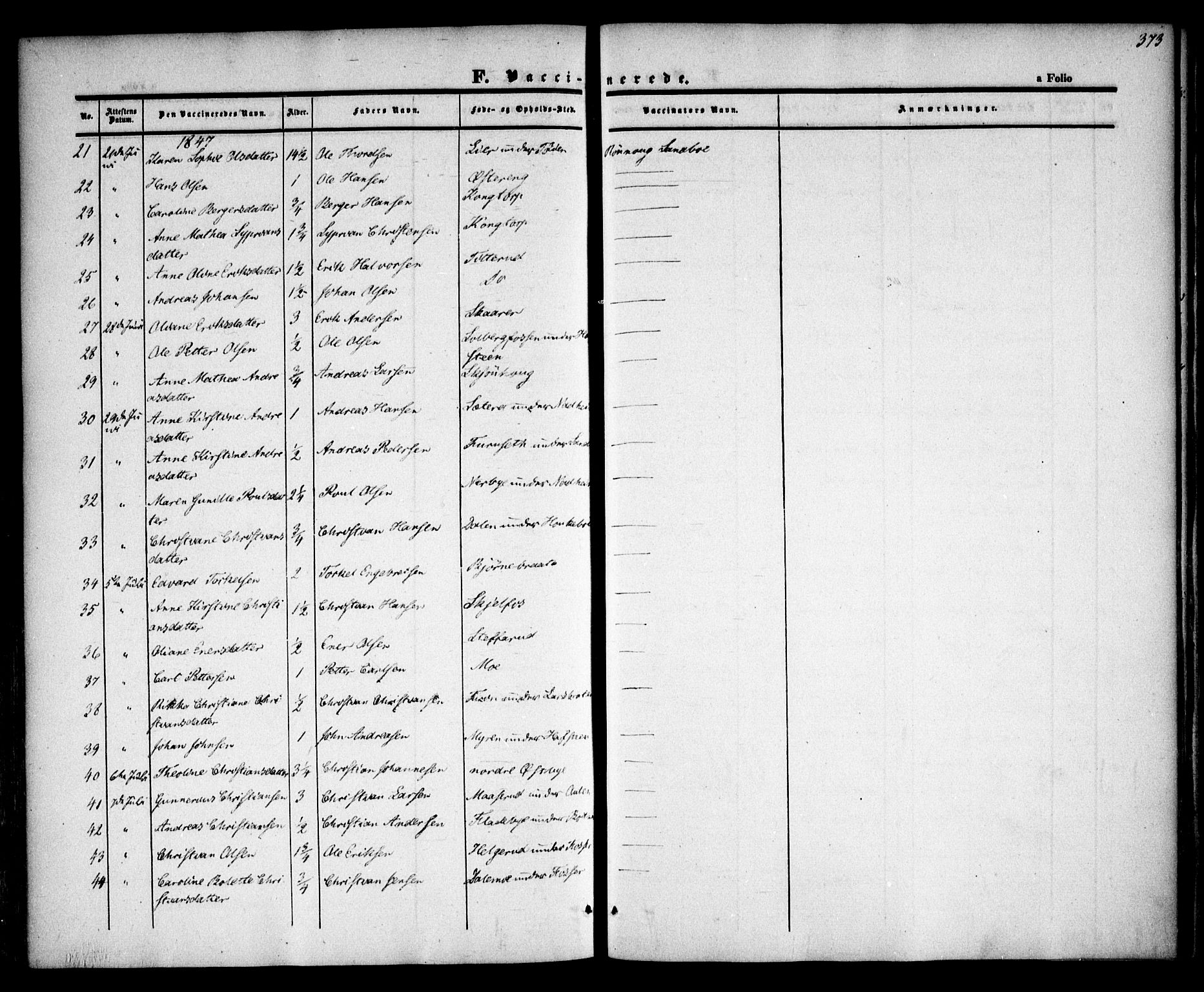 Høland prestekontor Kirkebøker, AV/SAO-A-10346a/F/Fa/L0009: Parish register (official) no. I 9, 1846-1853, p. 373