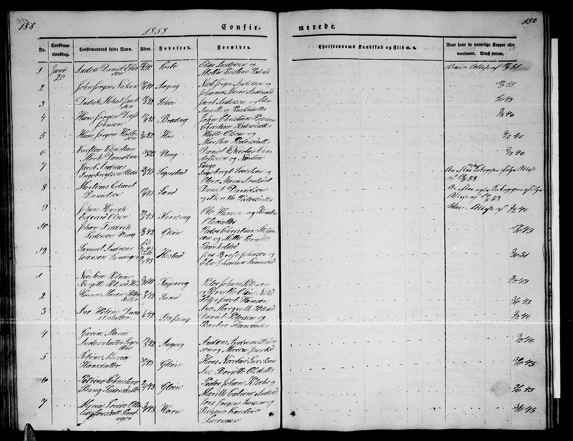 Ministerialprotokoller, klokkerbøker og fødselsregistre - Nordland, SAT/A-1459/835/L0530: Parish register (copy) no. 835C02, 1842-1865, p. 155-156