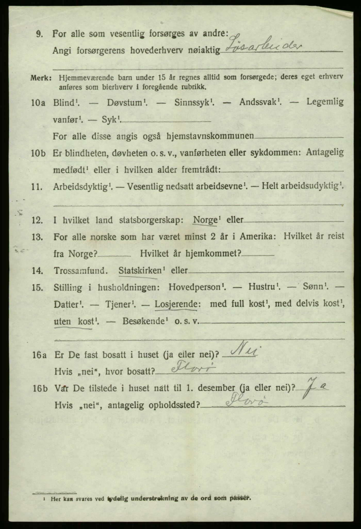 SAB, 1920 census for Kinn, 1920, p. 6312