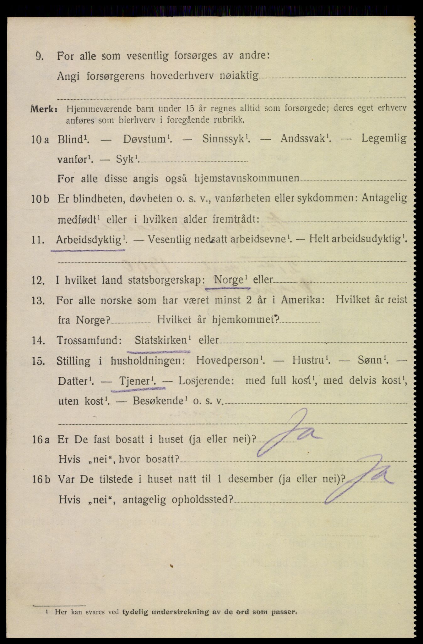SAK, 1920 census for Flekkefjord, 1920, p. 3253