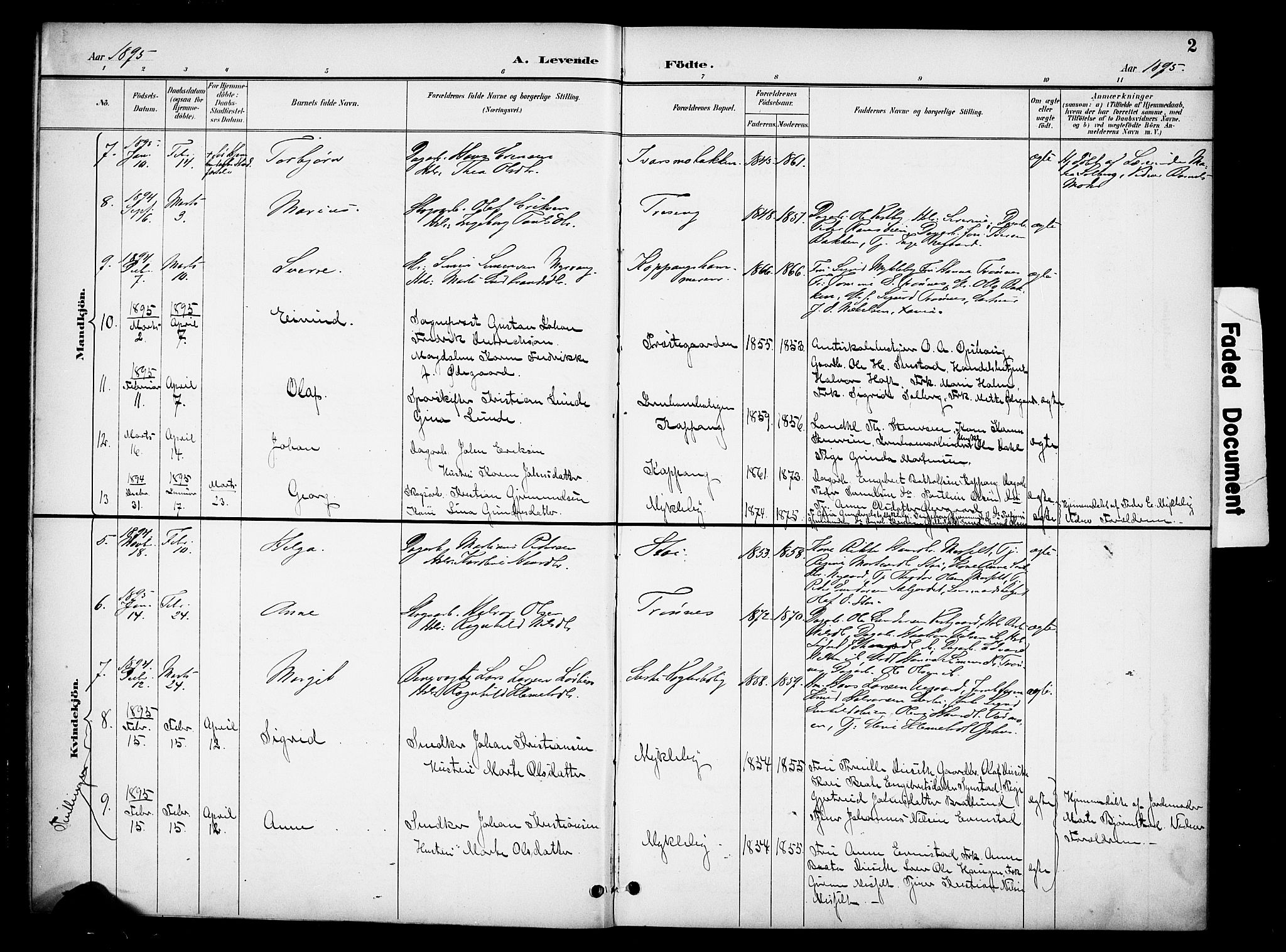 Stor-Elvdal prestekontor, SAH/PREST-052/H/Ha/Hab/L0003: Parish register (copy) no. 3, 1895-1917, p. 2