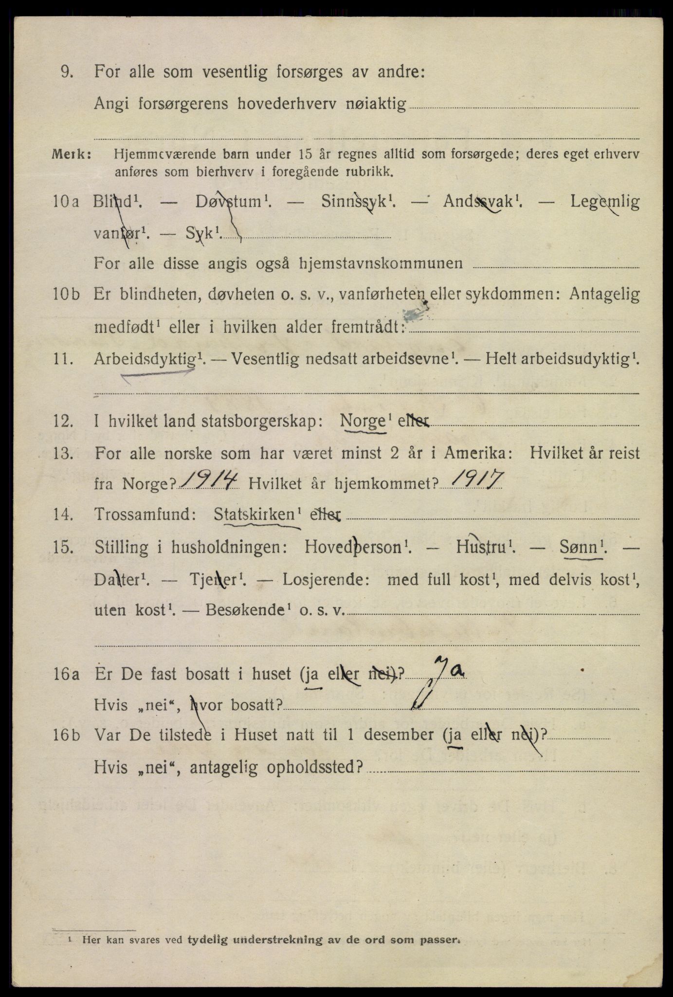 SAKO, 1920 census for Kragerø, 1920, p. 5438