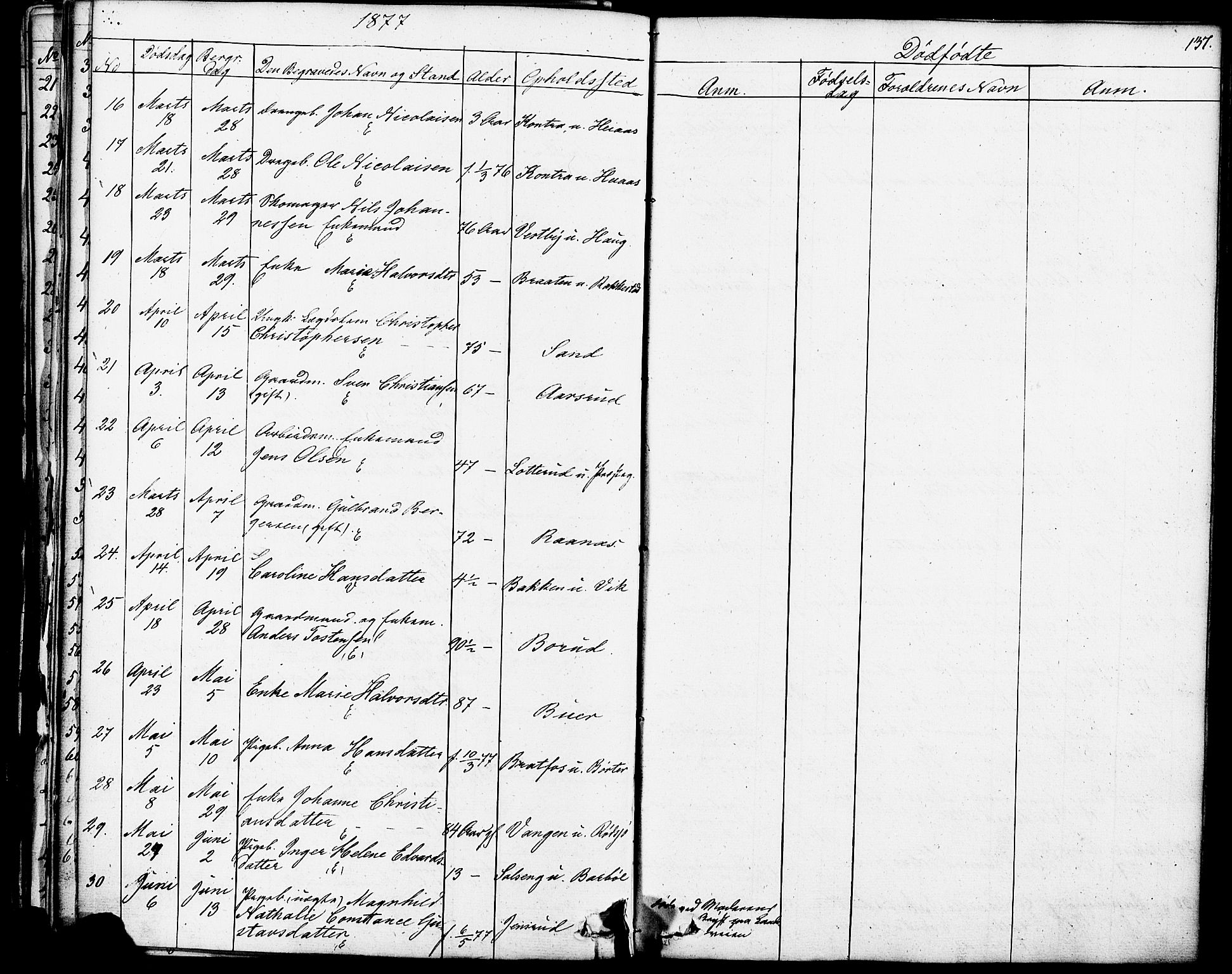 Enebakk prestekontor Kirkebøker, SAO/A-10171c/F/Fa/L0013: Parish register (official) no. I 13, 1832-1882, p. 137