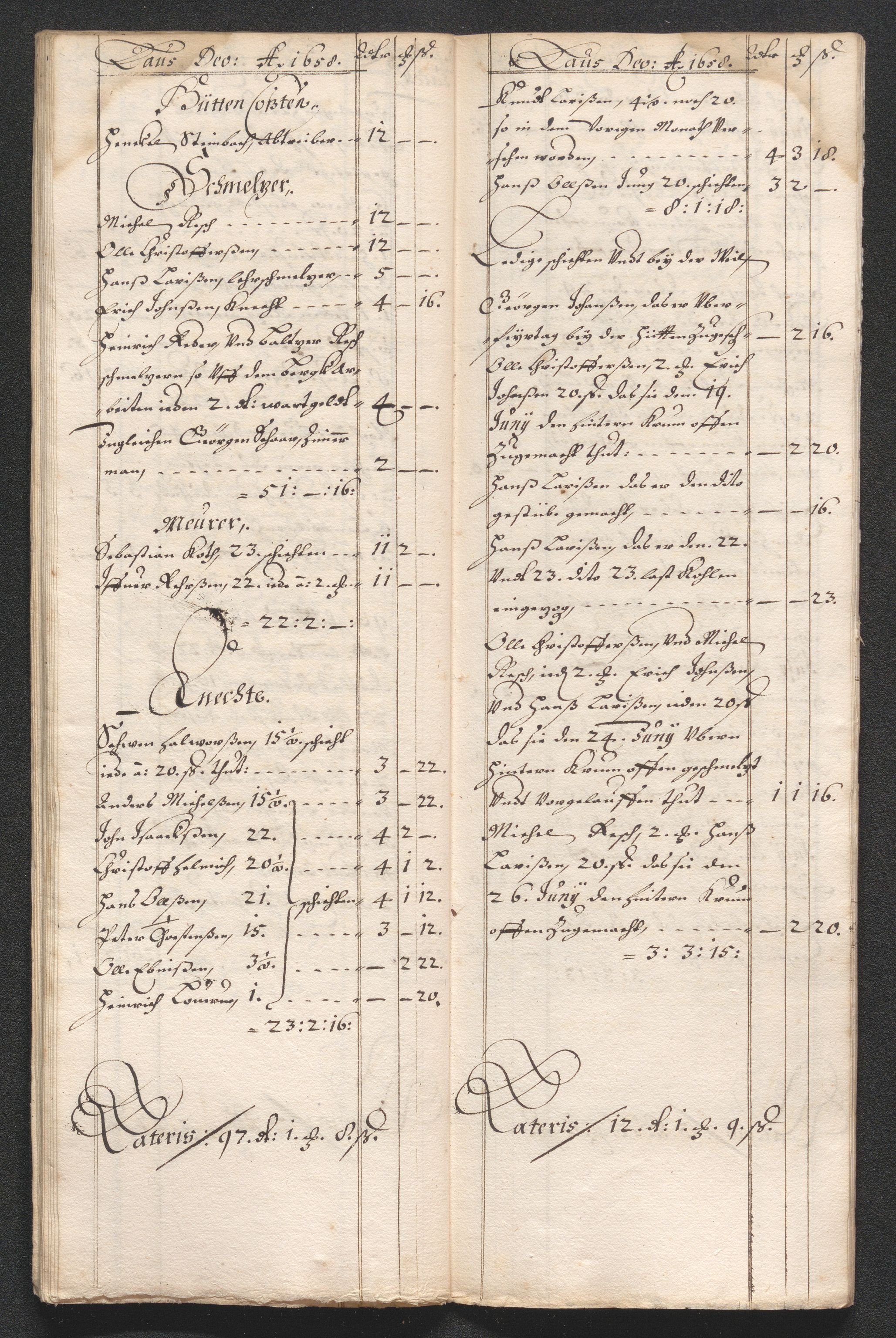 Kongsberg Sølvverk 1623-1816, AV/SAKO-EA-3135/001/D/Dc/Dcd/L0033: Utgiftsregnskap for gruver m.m. , 1658, p. 379