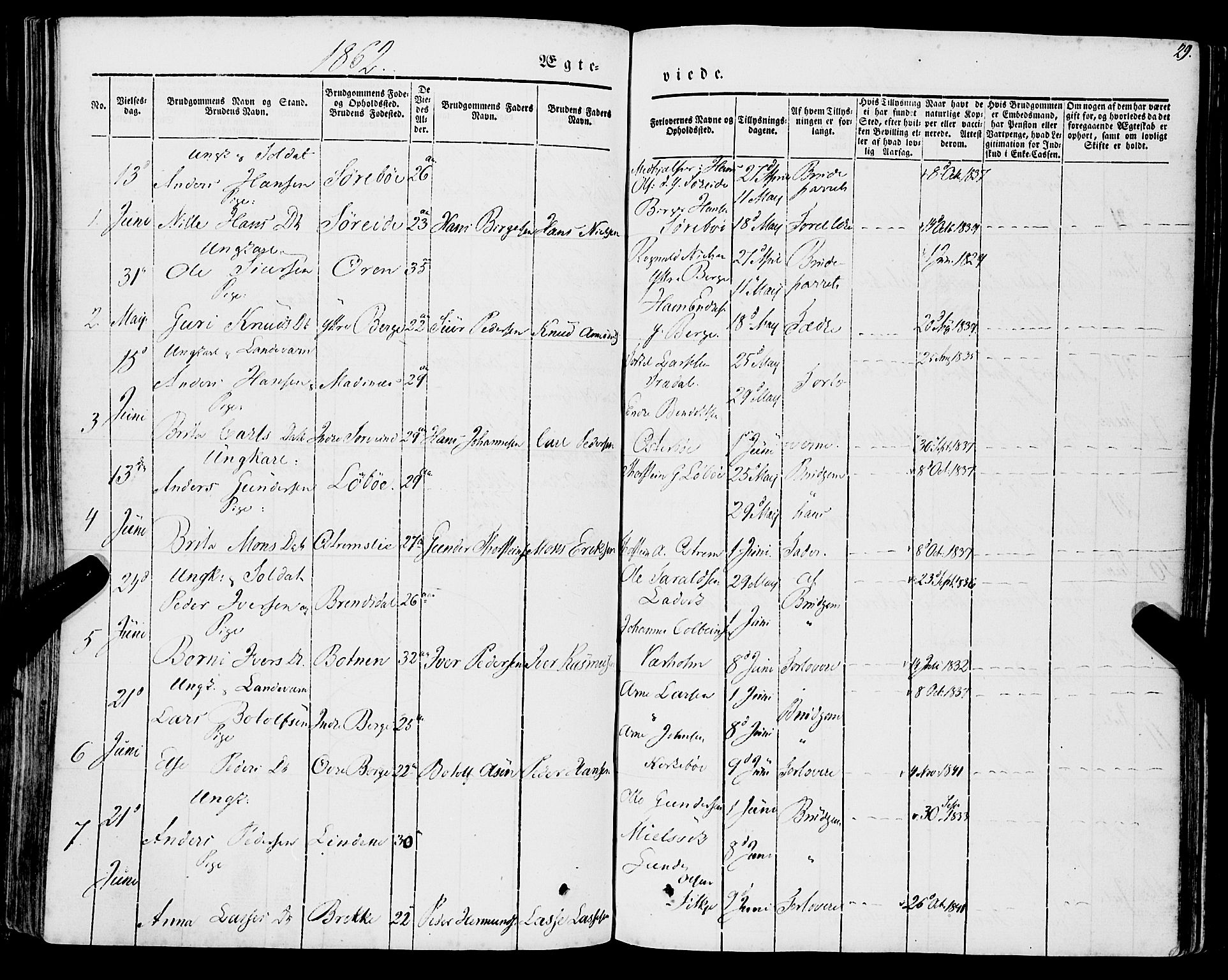 Lavik sokneprestembete, SAB/A-80901: Parish register (official) no. A 3, 1843-1863, p. 29