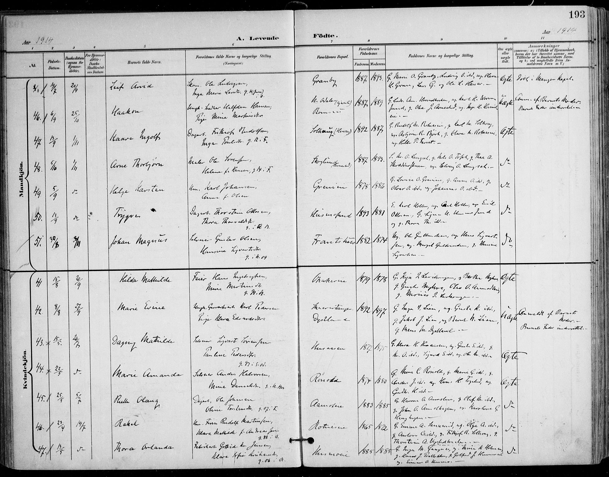 Nes prestekontor Kirkebøker, AV/SAO-A-10410/F/Fa/L0011: Parish register (official) no. I 11, 1899-1918, p. 193