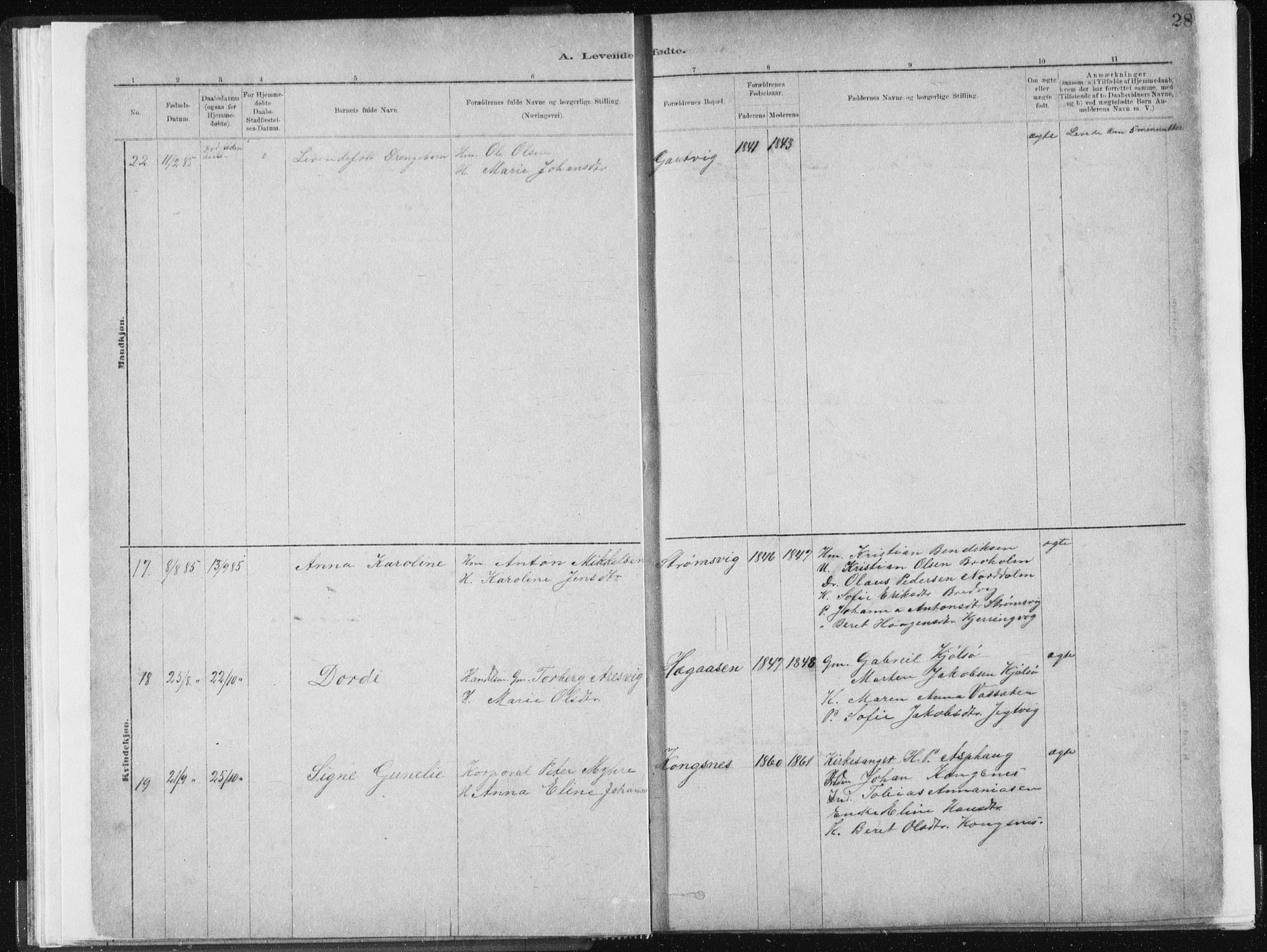 Ministerialprotokoller, klokkerbøker og fødselsregistre - Sør-Trøndelag, SAT/A-1456/634/L0533: Parish register (official) no. 634A09, 1882-1901, p. 28