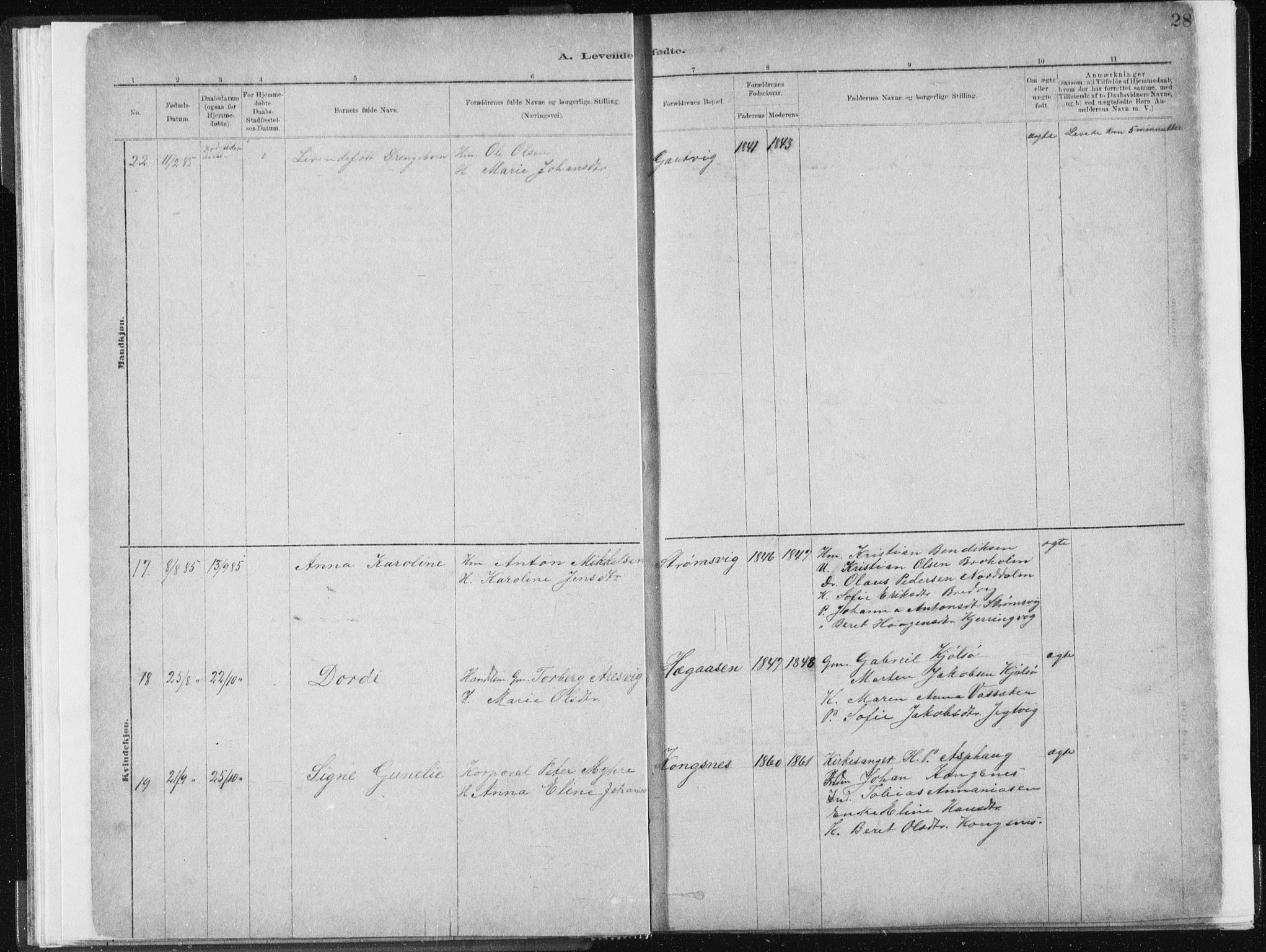 Ministerialprotokoller, klokkerbøker og fødselsregistre - Sør-Trøndelag, AV/SAT-A-1456/634/L0533: Parish register (official) no. 634A09, 1882-1901, p. 28