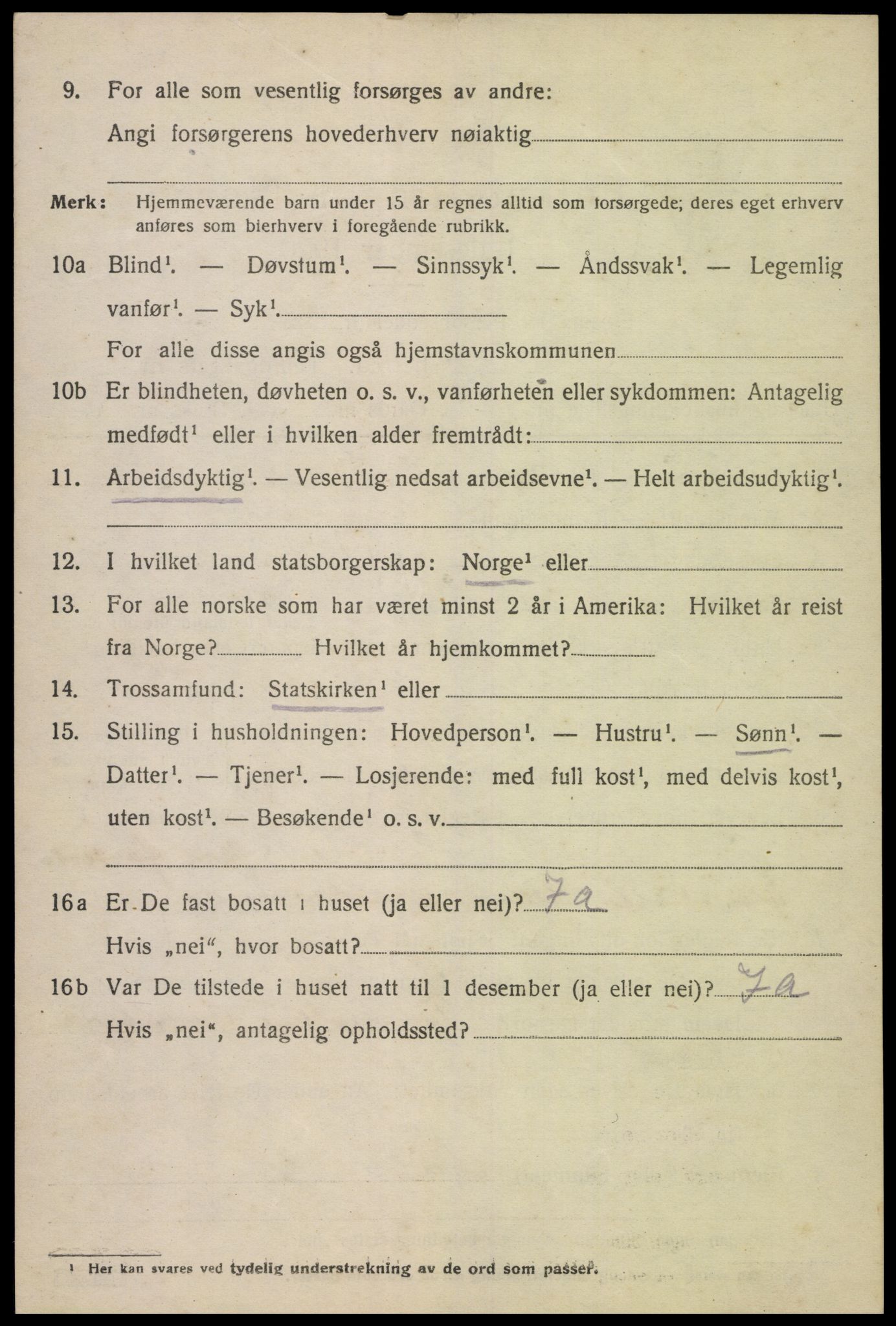 SAK, 1920 census for Greipstad, 1920, p. 2075