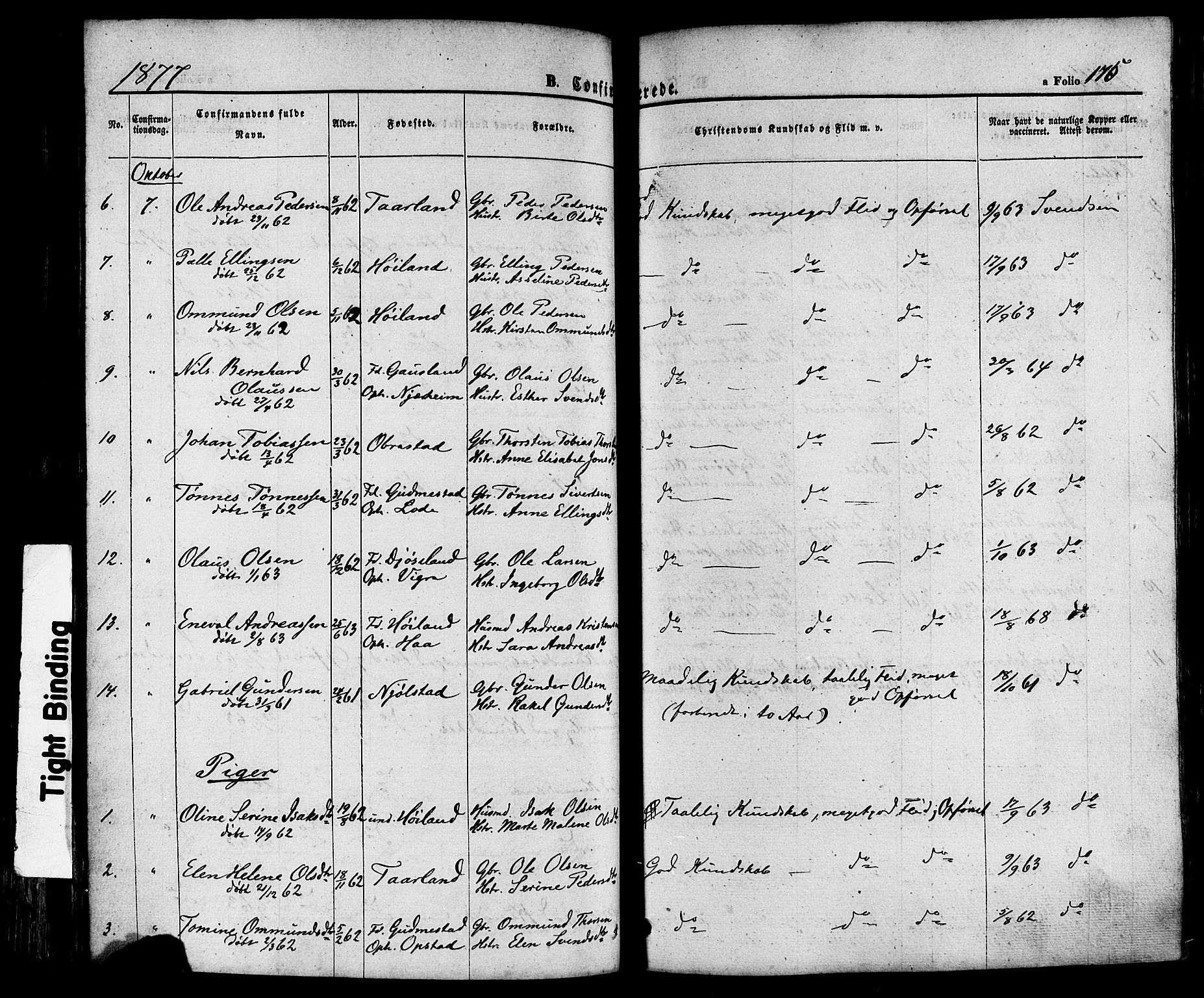 Hå sokneprestkontor, SAST/A-101801/001/30BA/L0008: Parish register (official) no. A 7, 1853-1878, p. 175